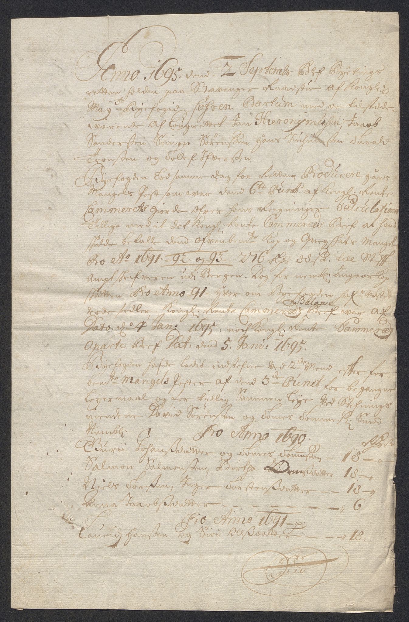 Rentekammeret inntil 1814, Reviderte regnskaper, Byregnskaper, AV/RA-EA-4066/R/Ro/L0316: [O14] Sikt og sakefall, 1662-1693, p. 386