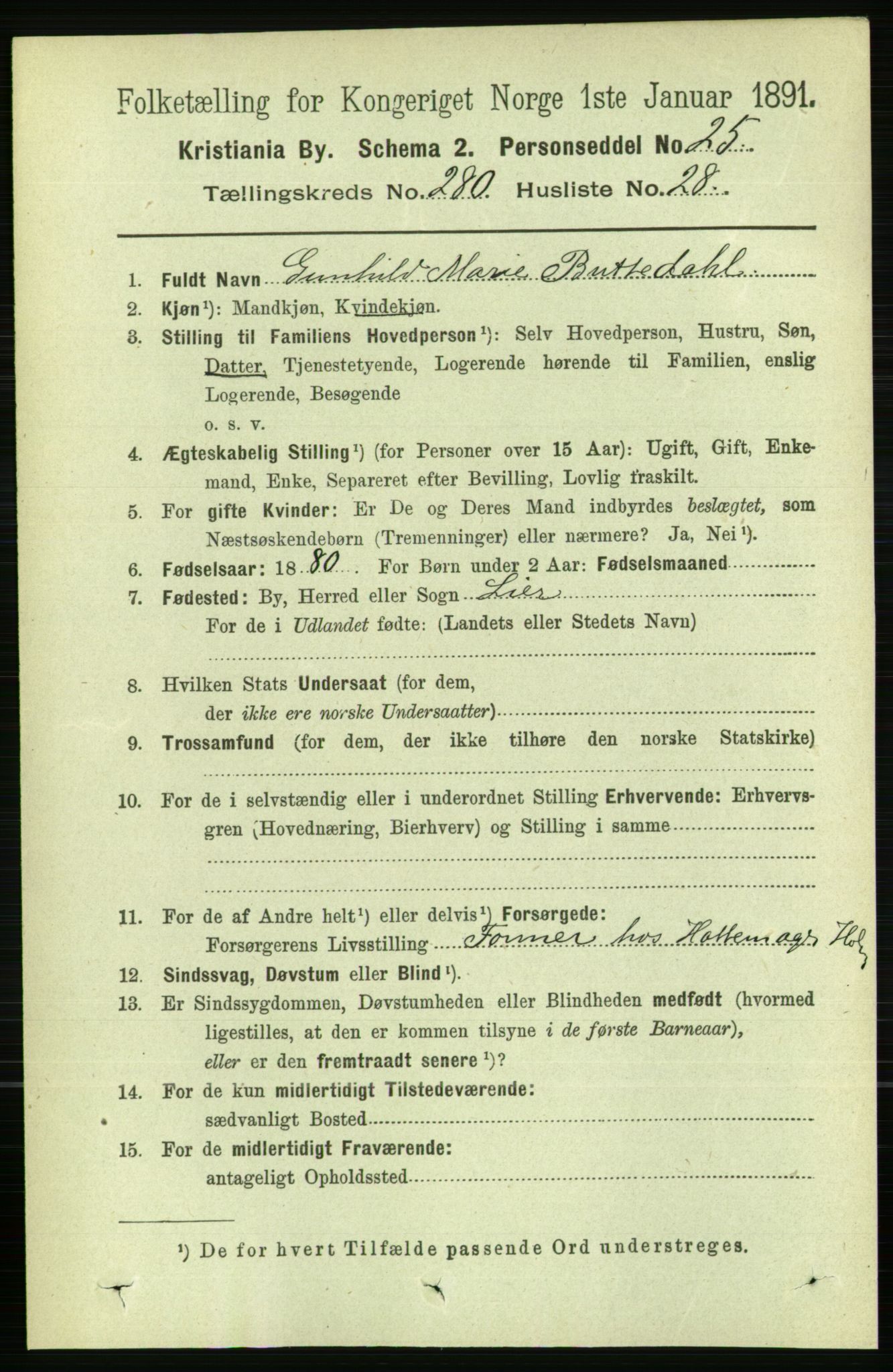 RA, 1891 census for 0301 Kristiania, 1891, p. 170809