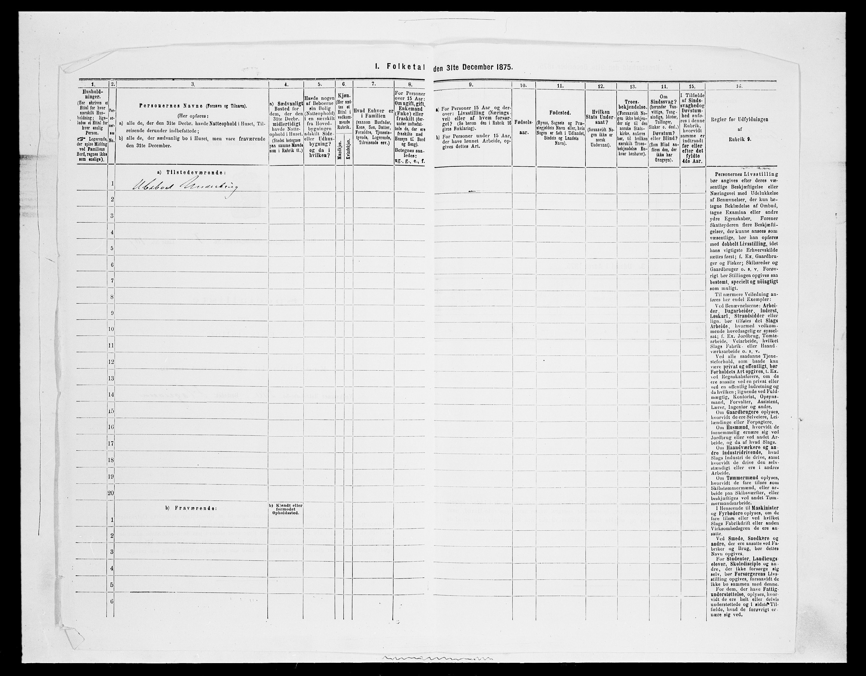 SAH, 1875 census for 0525P Biri, 1875, p. 1507