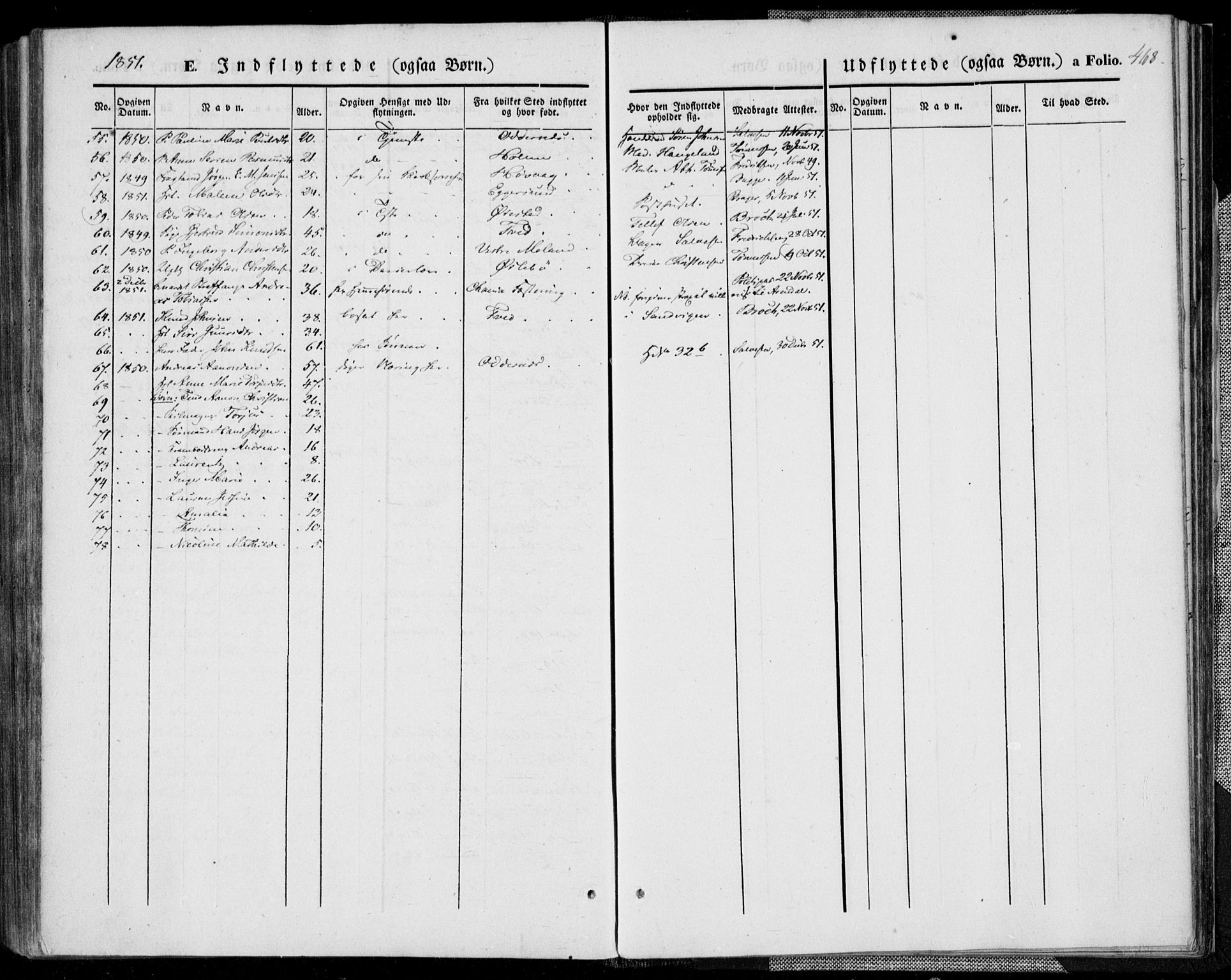 Kristiansand domprosti, AV/SAK-1112-0006/F/Fa/L0013: Parish register (official) no. A 13, 1842-1851, p. 468