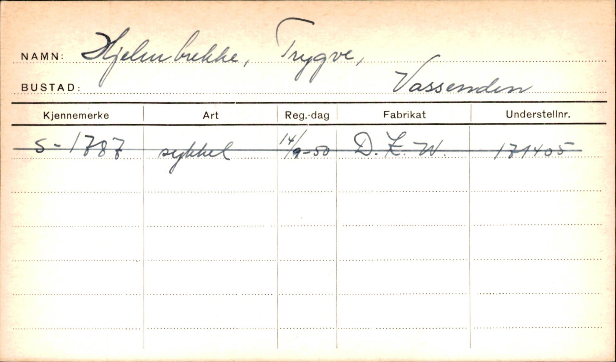 Statens vegvesen, Sogn og Fjordane vegkontor, AV/SAB-A-5301/4/F/L0001A: Eigarregister Fjordane til 1.6.1961, 1930-1961, p. 484