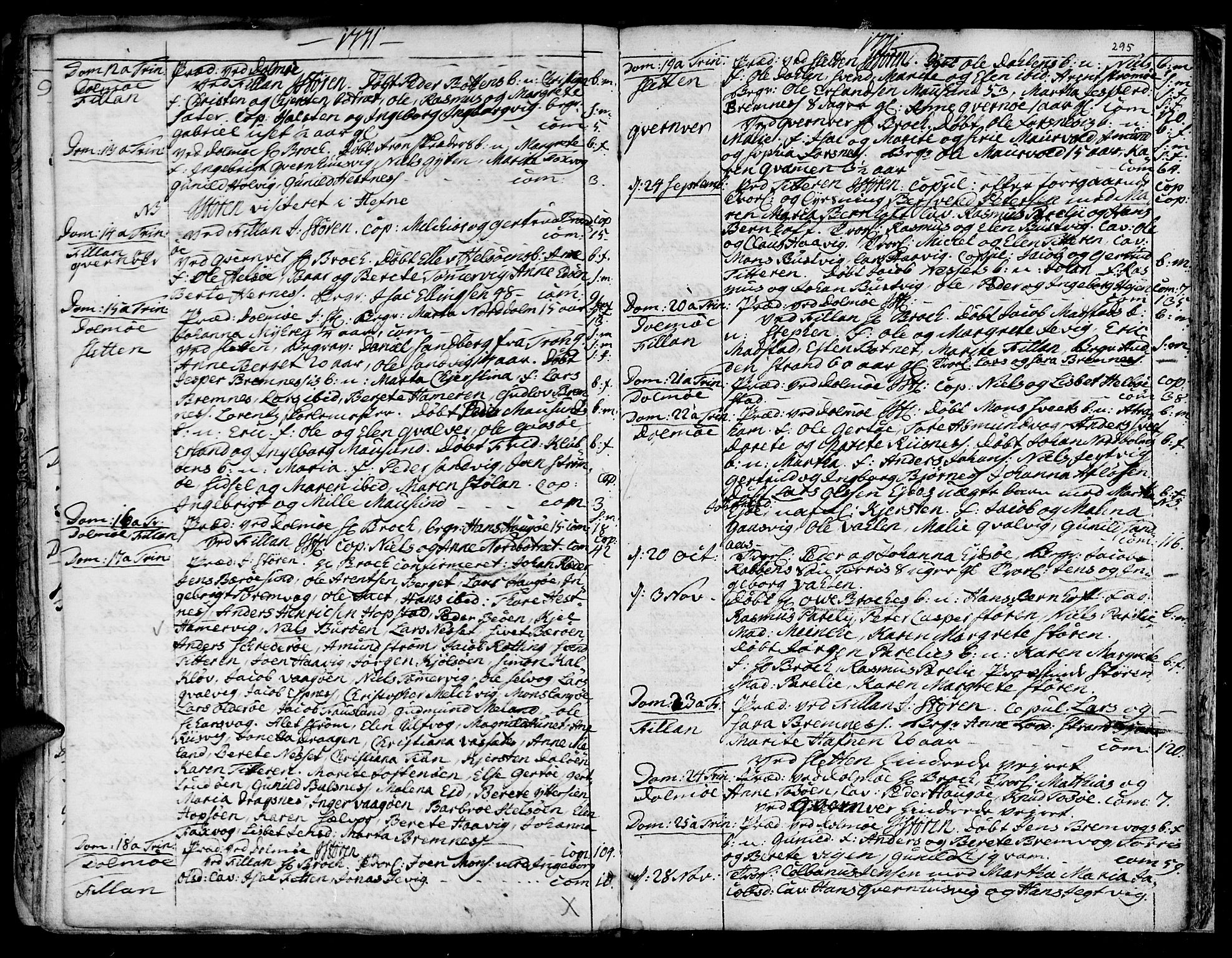 Ministerialprotokoller, klokkerbøker og fødselsregistre - Sør-Trøndelag, SAT/A-1456/634/L0525: Parish register (official) no. 634A01, 1736-1775, p. 295