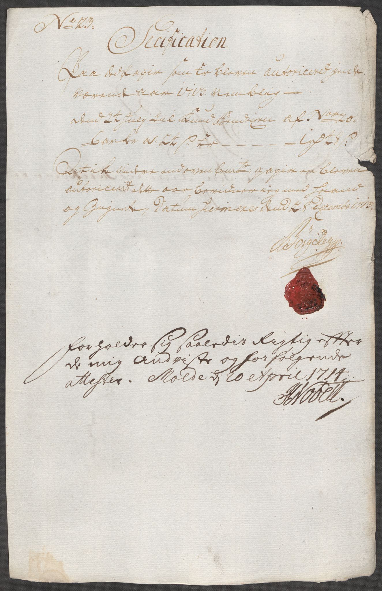 Rentekammeret inntil 1814, Reviderte regnskaper, Fogderegnskap, AV/RA-EA-4092/R55/L3662: Fogderegnskap Romsdal, 1713-1714, p. 201