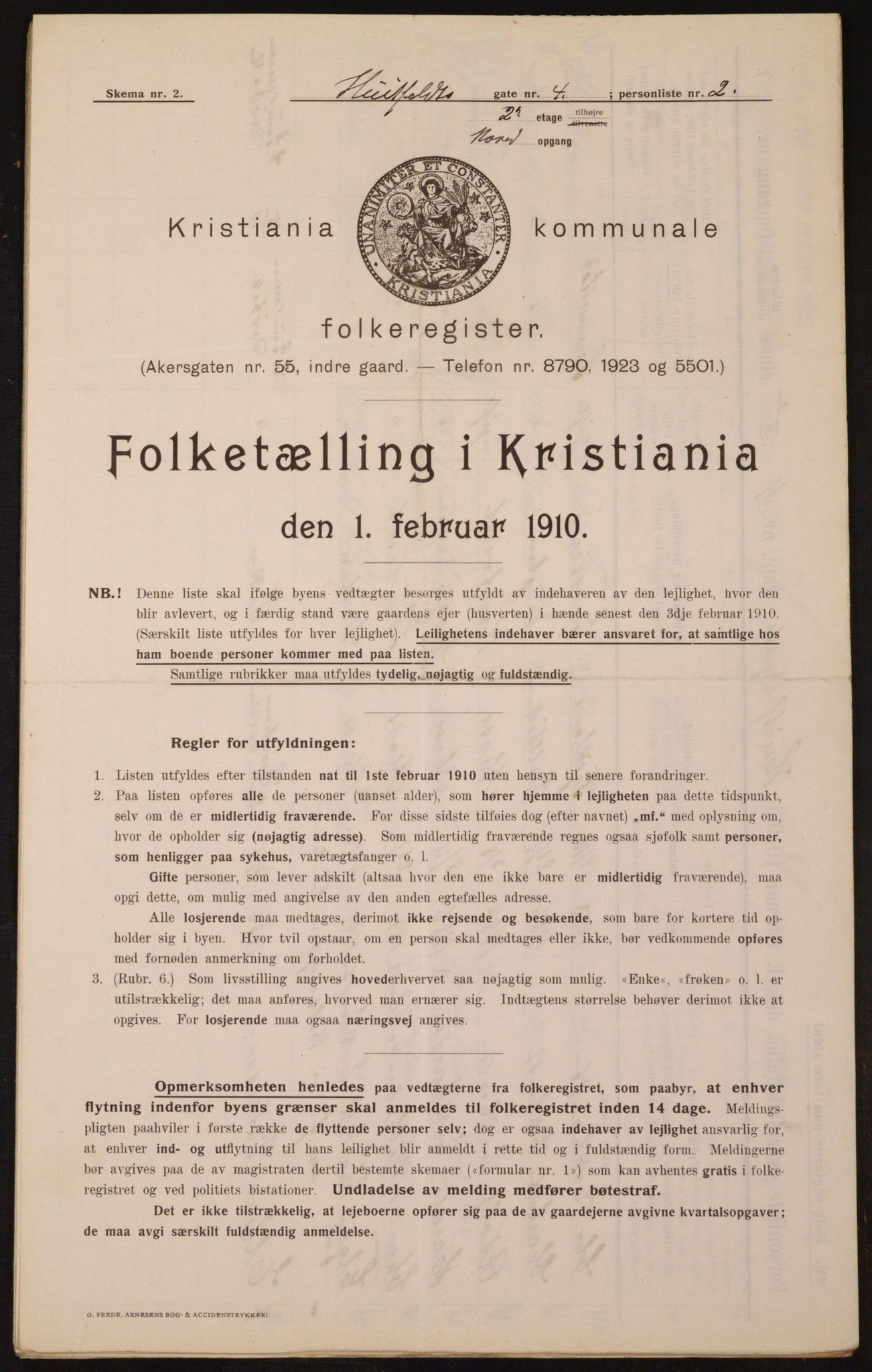 OBA, Municipal Census 1910 for Kristiania, 1910, p. 40767