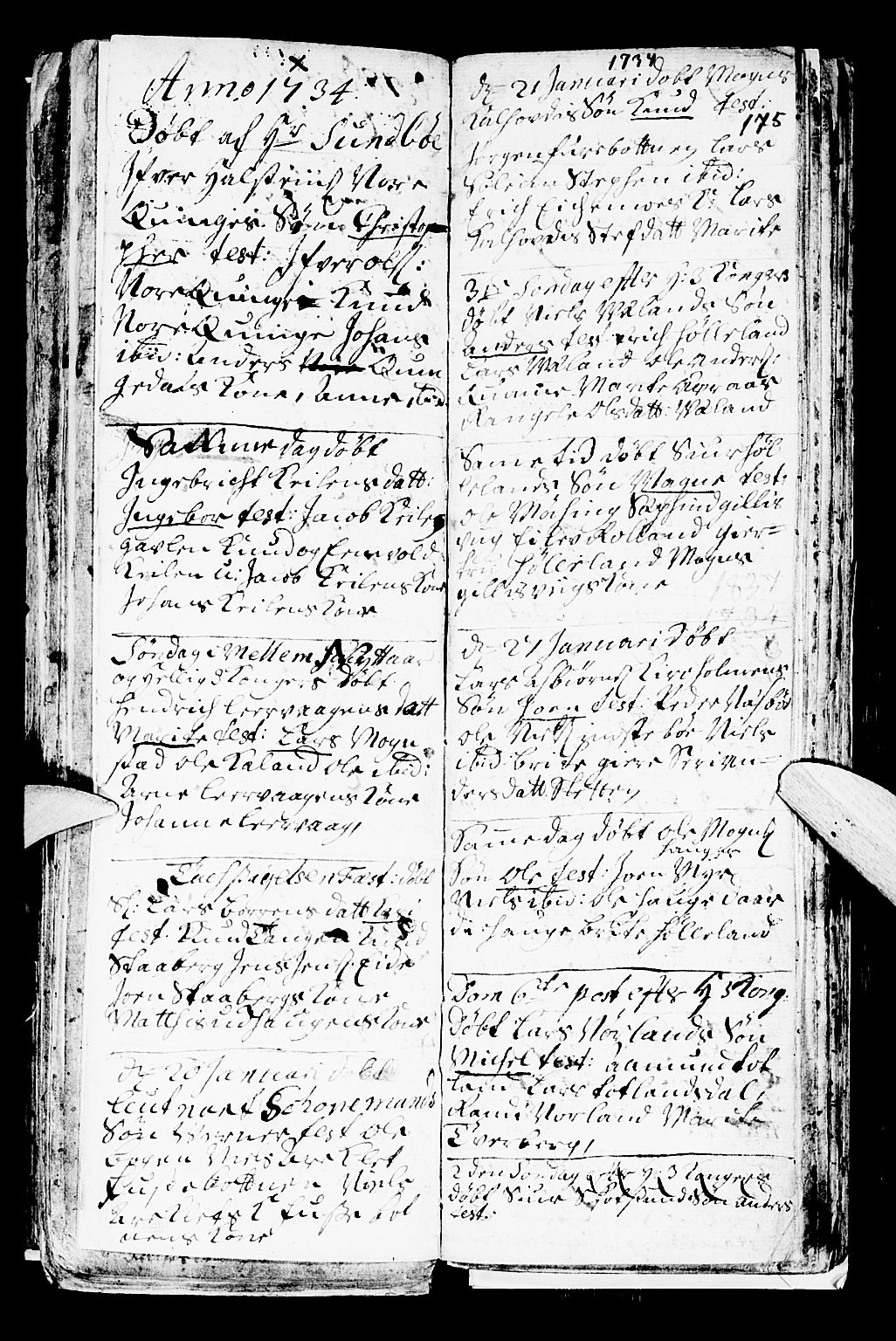 Lindås Sokneprestembete, SAB/A-76701/H/Haa: Parish register (official) no. A 1, 1699-1746, p. 175