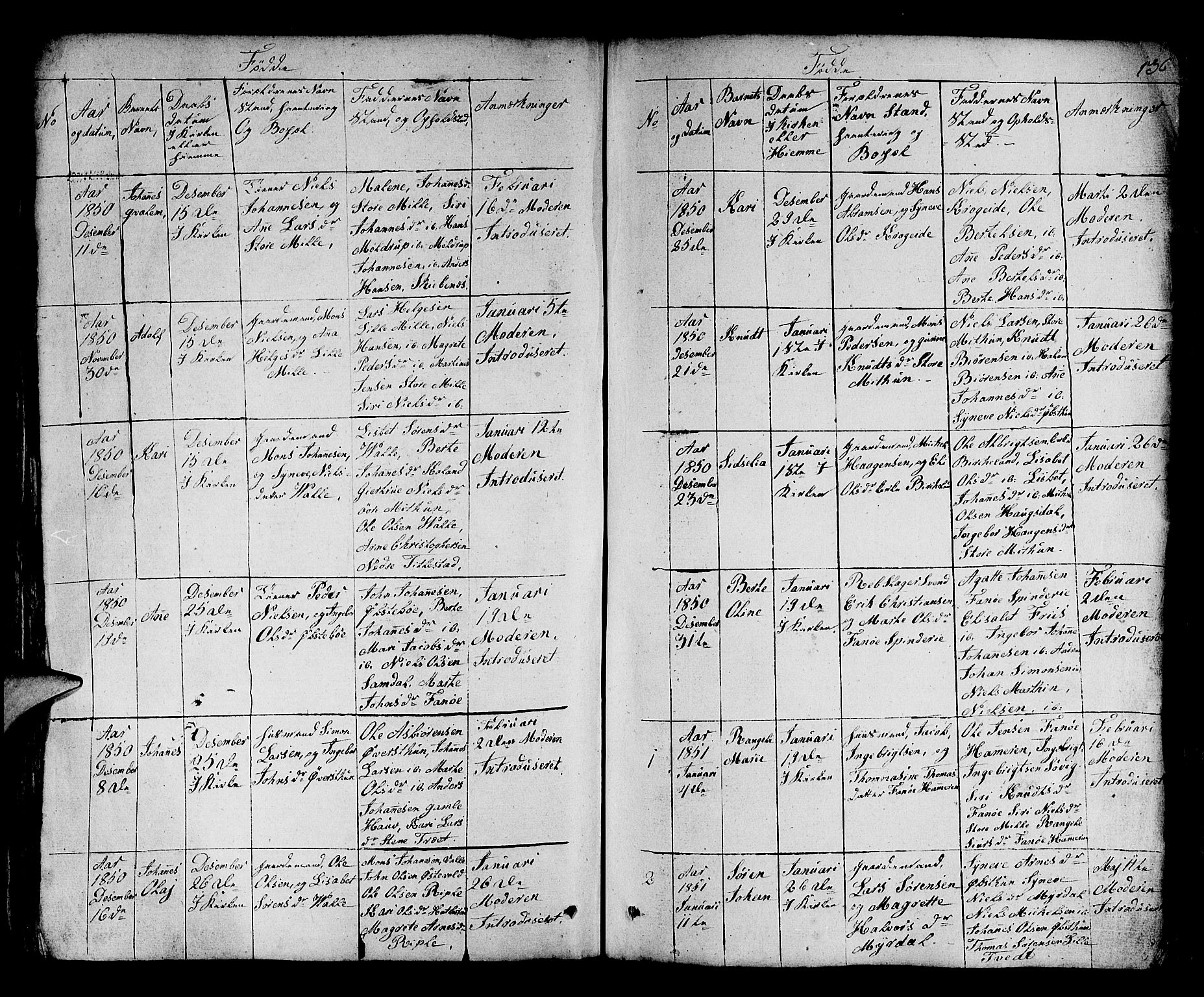 Fana Sokneprestembete, SAB/A-75101/H/Hab/Habb/L0001: Parish register (copy) no. B 1, 1837-1855, p. 136