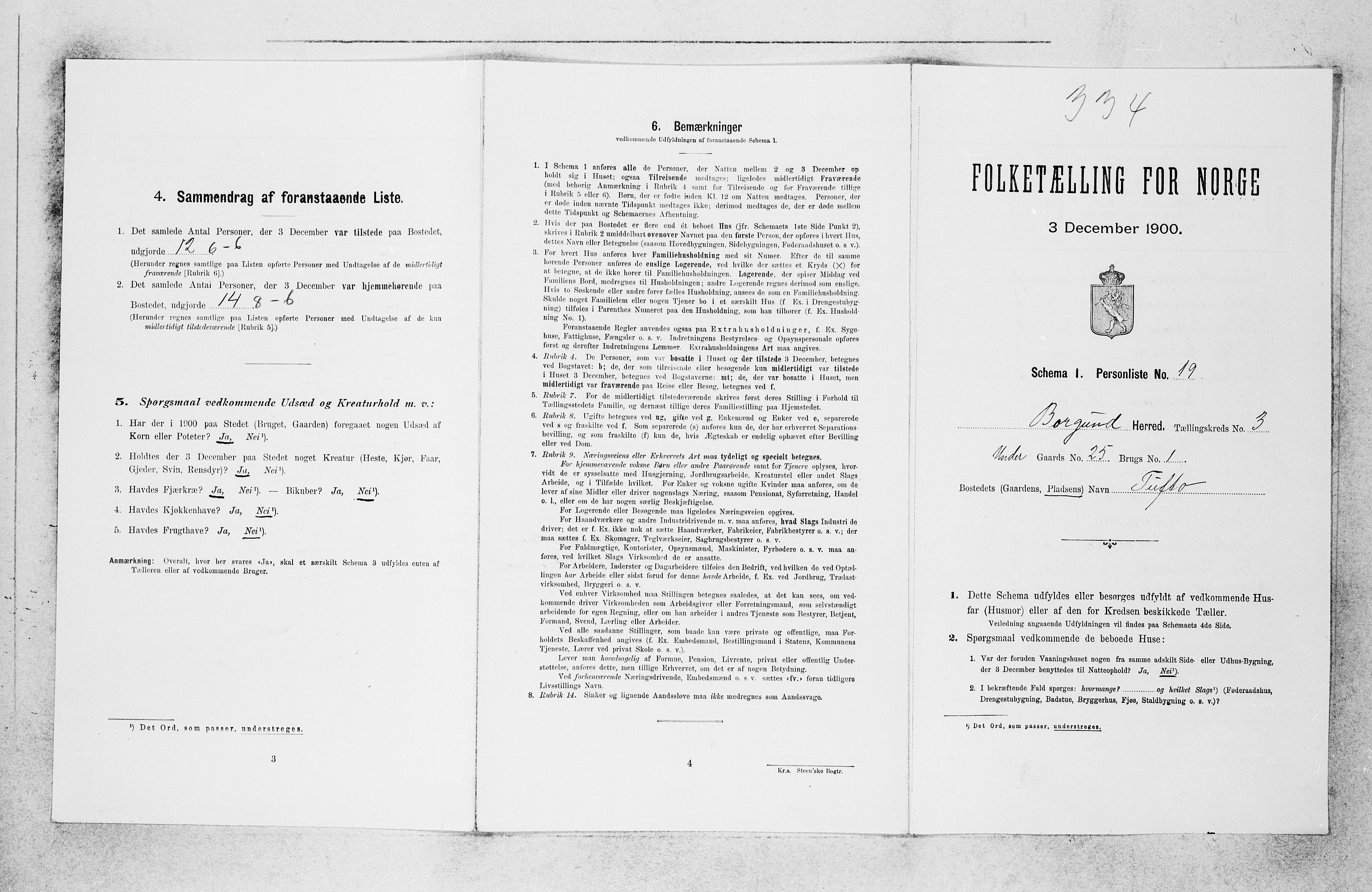 SAB, 1900 census for Borgund, 1900, p. 178