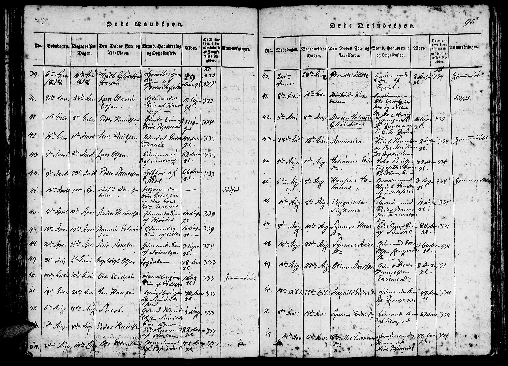 Ministerialprotokoller, klokkerbøker og fødselsregistre - Møre og Romsdal, AV/SAT-A-1454/511/L0138: Parish register (official) no. 511A05, 1817-1832, p. 95