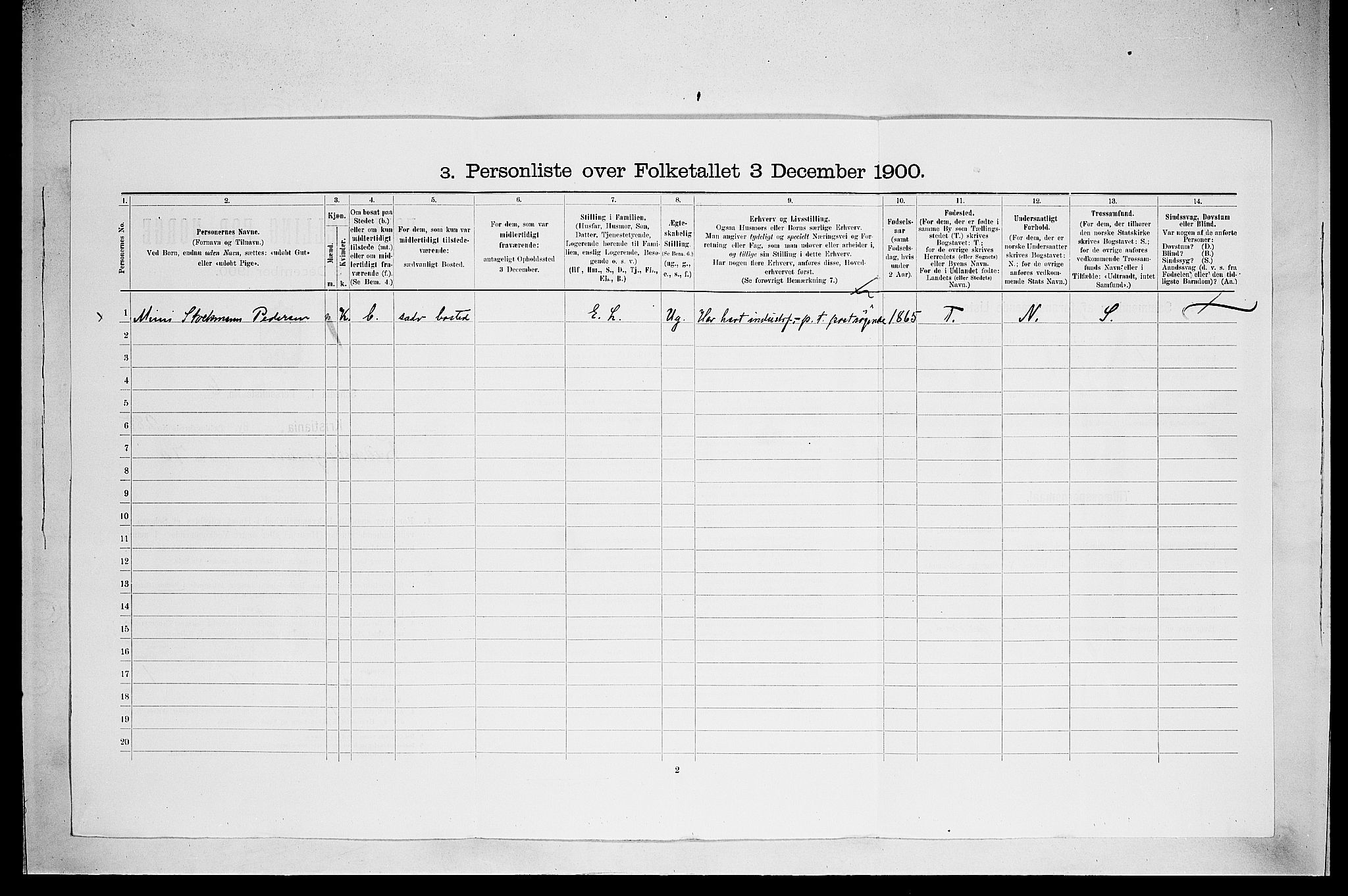 SAO, 1900 census for Kristiania, 1900, p. 25198