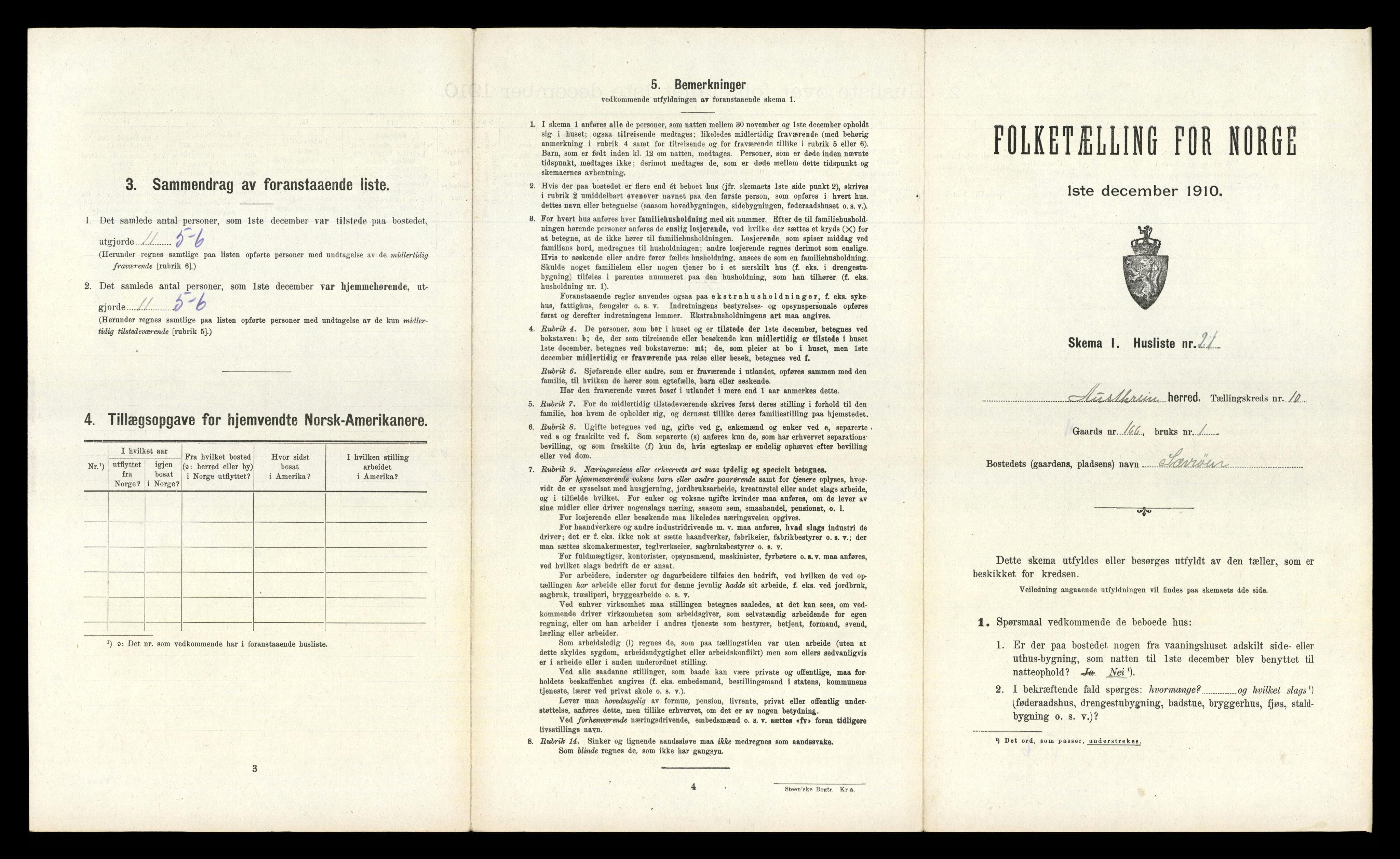 RA, 1910 census for Austrheim, 1910, p. 658