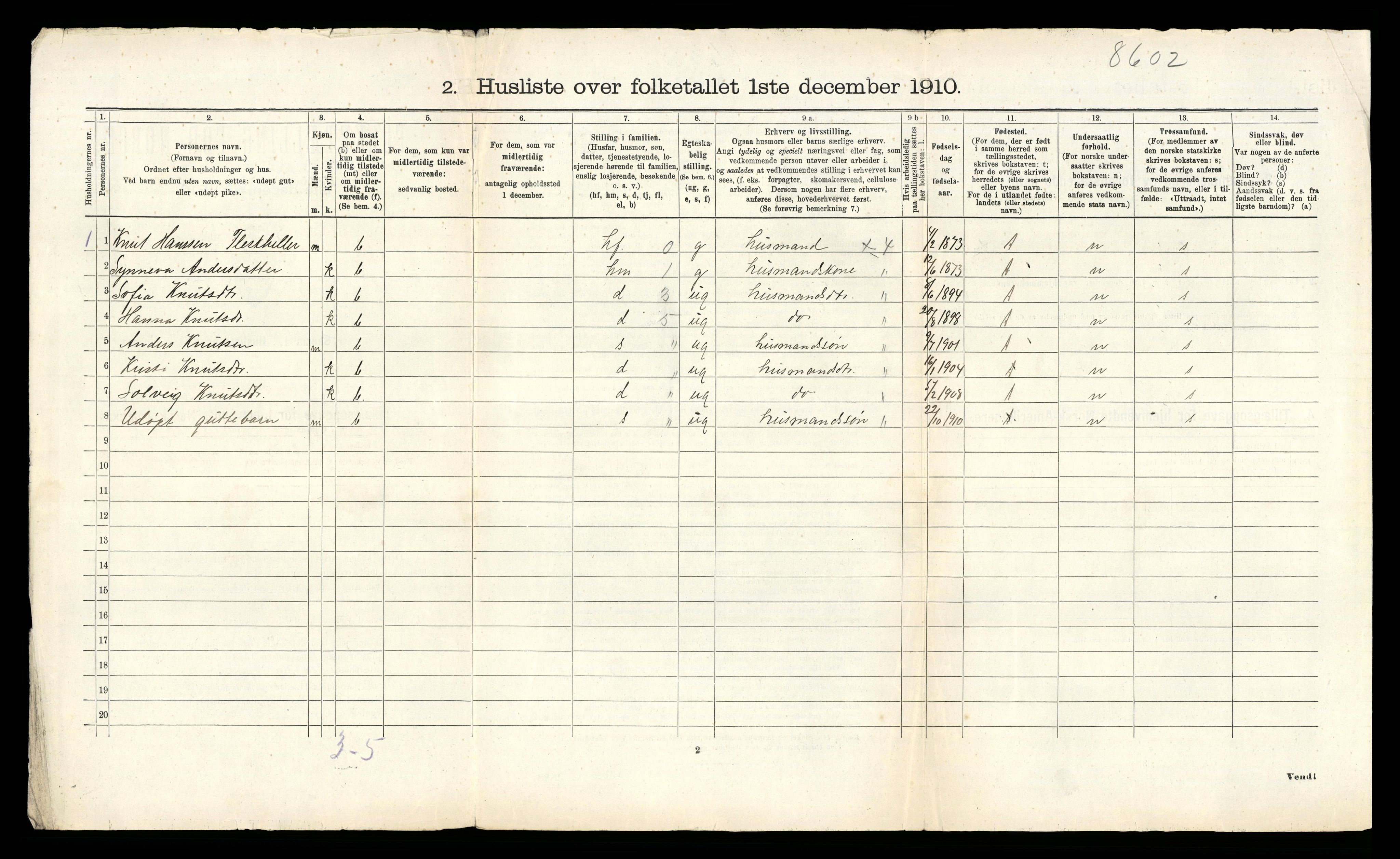 RA, 1910 census for Lærdal, 1910, p. 33