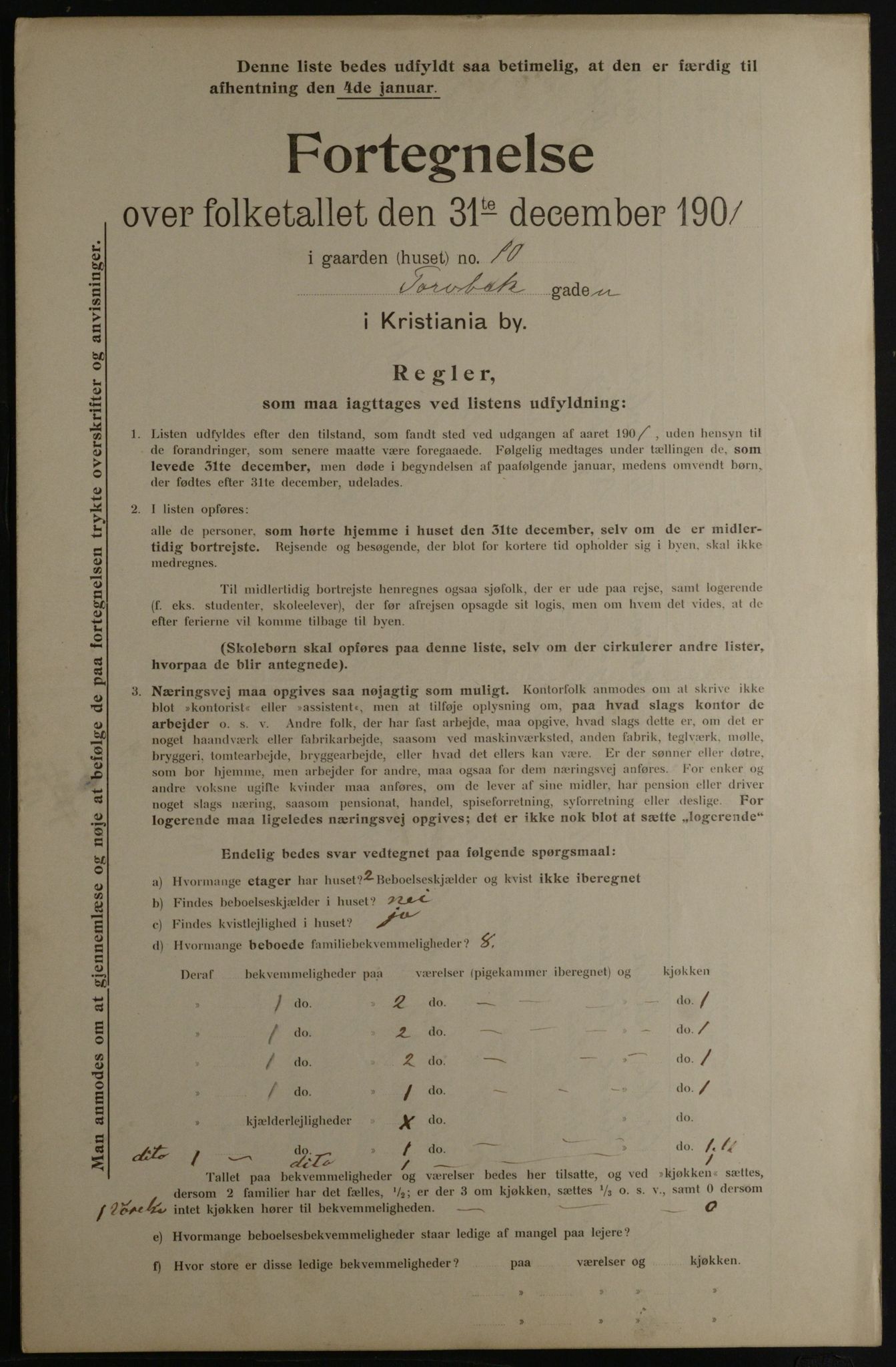 OBA, Municipal Census 1901 for Kristiania, 1901, p. 17673