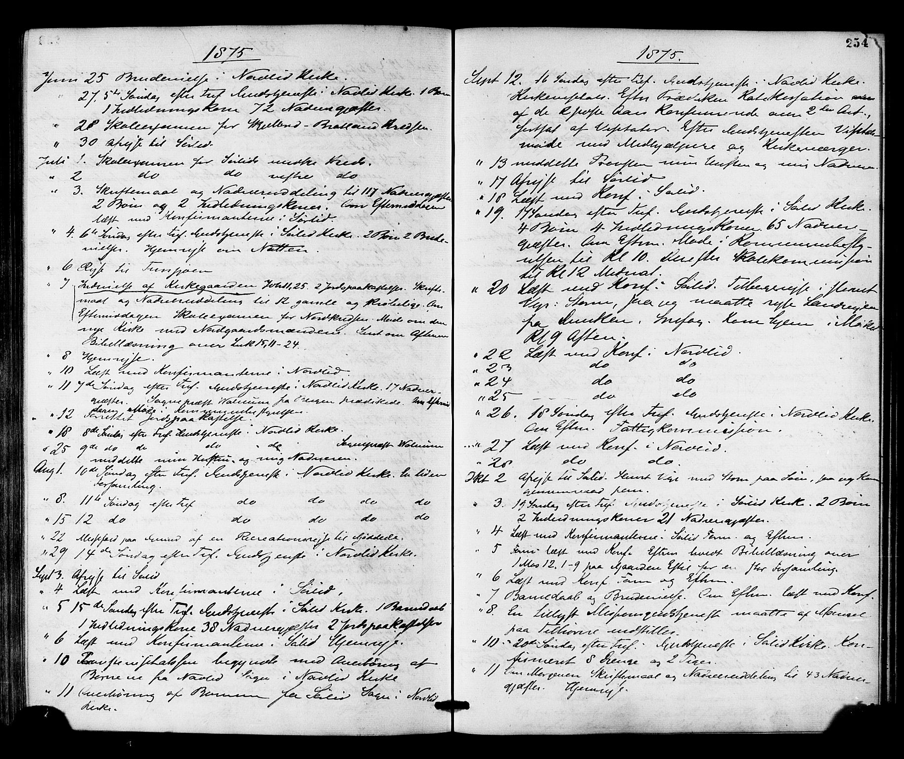 Ministerialprotokoller, klokkerbøker og fødselsregistre - Nord-Trøndelag, AV/SAT-A-1458/755/L0493: Parish register (official) no. 755A02, 1865-1881, p. 254