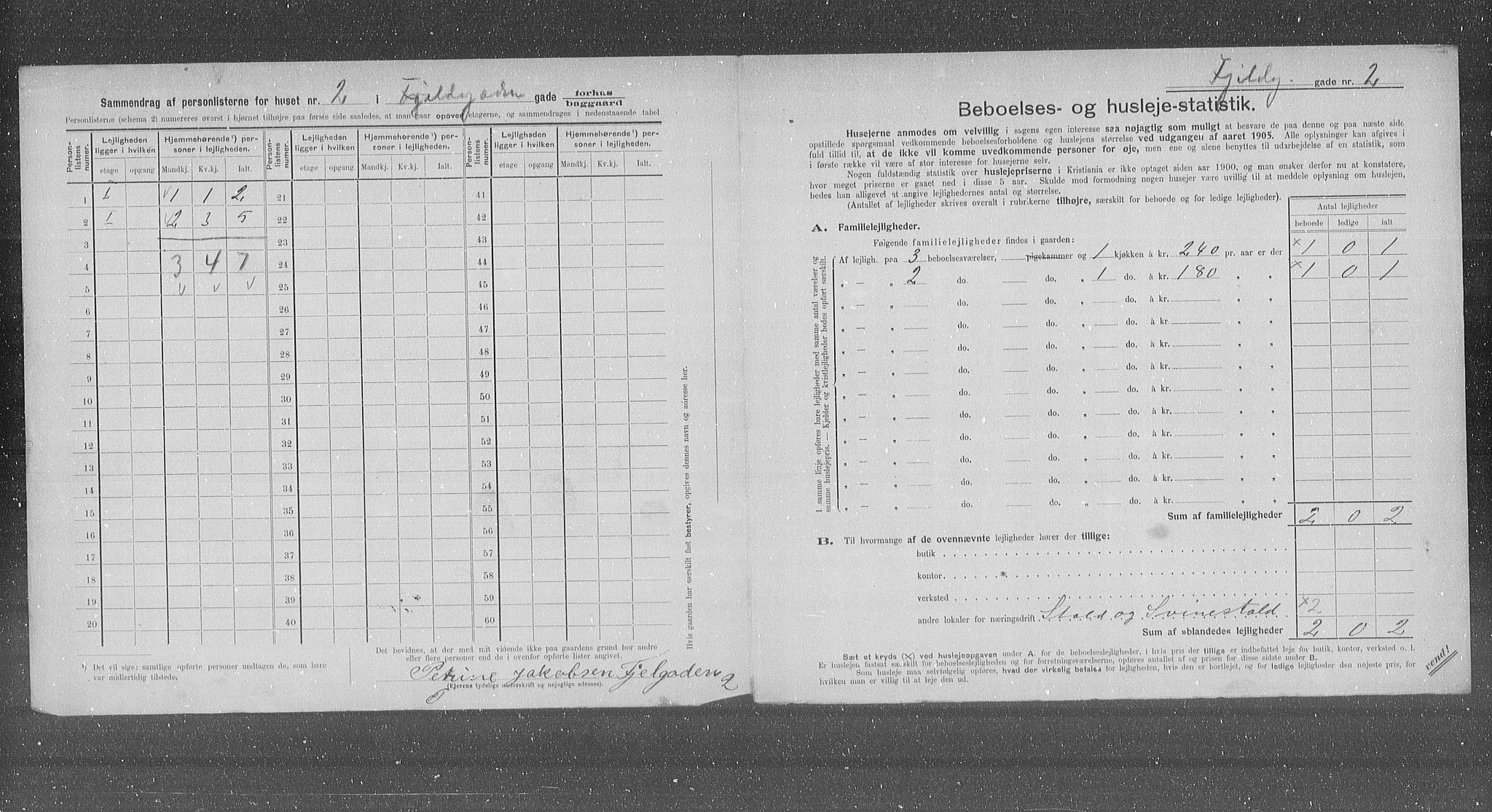 OBA, Municipal Census 1905 for Kristiania, 1905, p. 12534