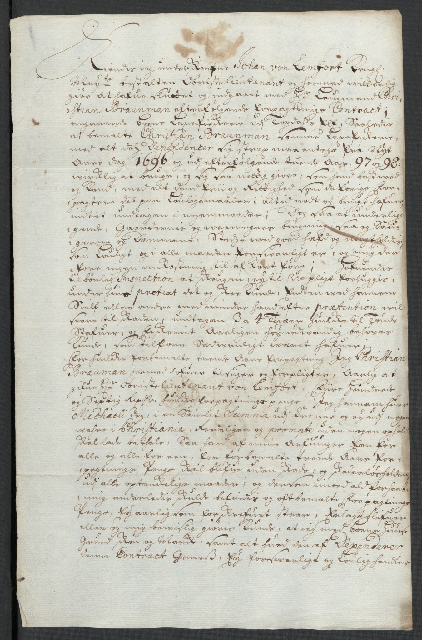 Rentekammeret inntil 1814, Reviderte regnskaper, Fogderegnskap, RA/EA-4092/R43/L2546: Fogderegnskap Lista og Mandal, 1696-1697, p. 83