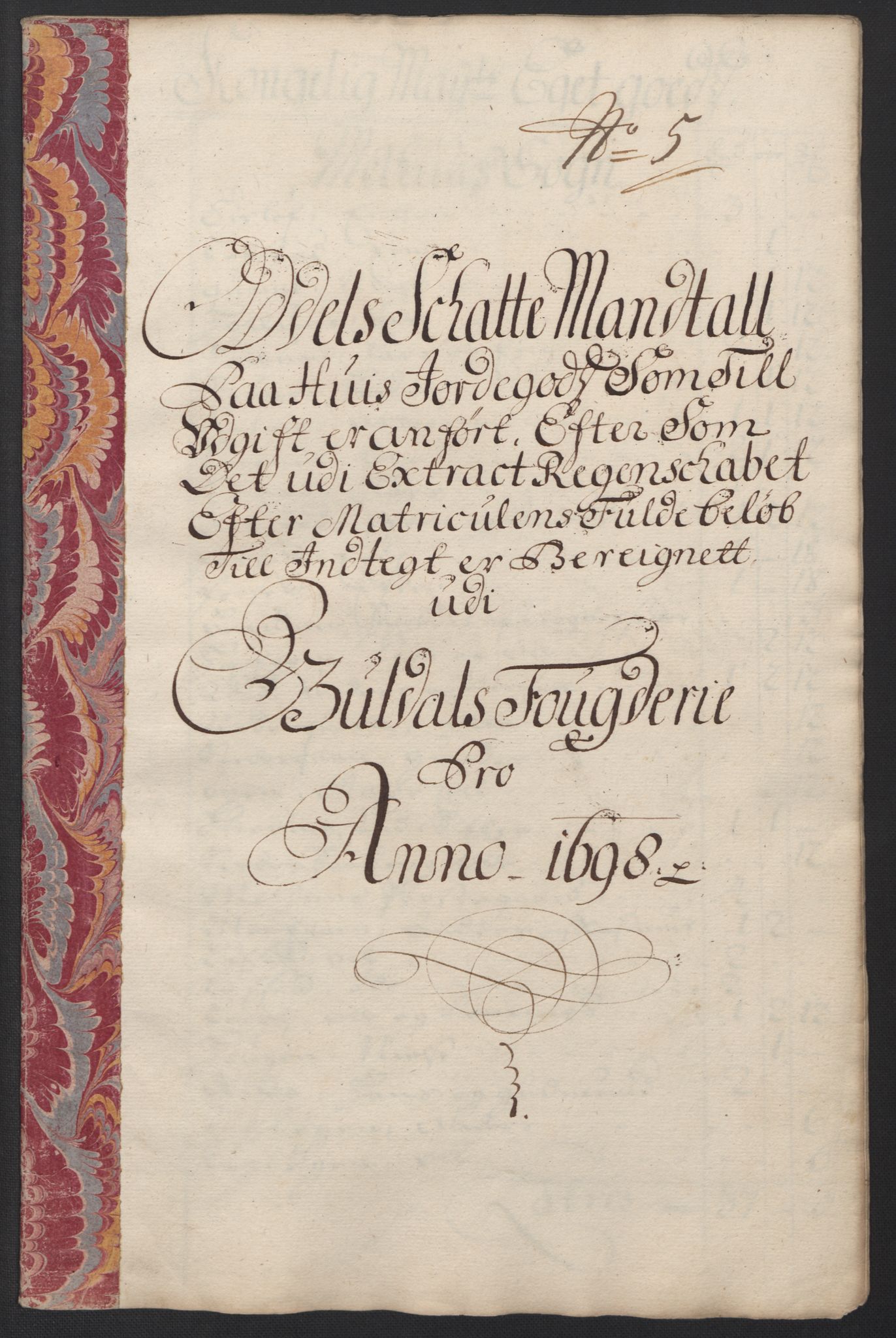 Rentekammeret inntil 1814, Reviderte regnskaper, Fogderegnskap, AV/RA-EA-4092/R60/L3948: Fogderegnskap Orkdal og Gauldal, 1698, p. 407