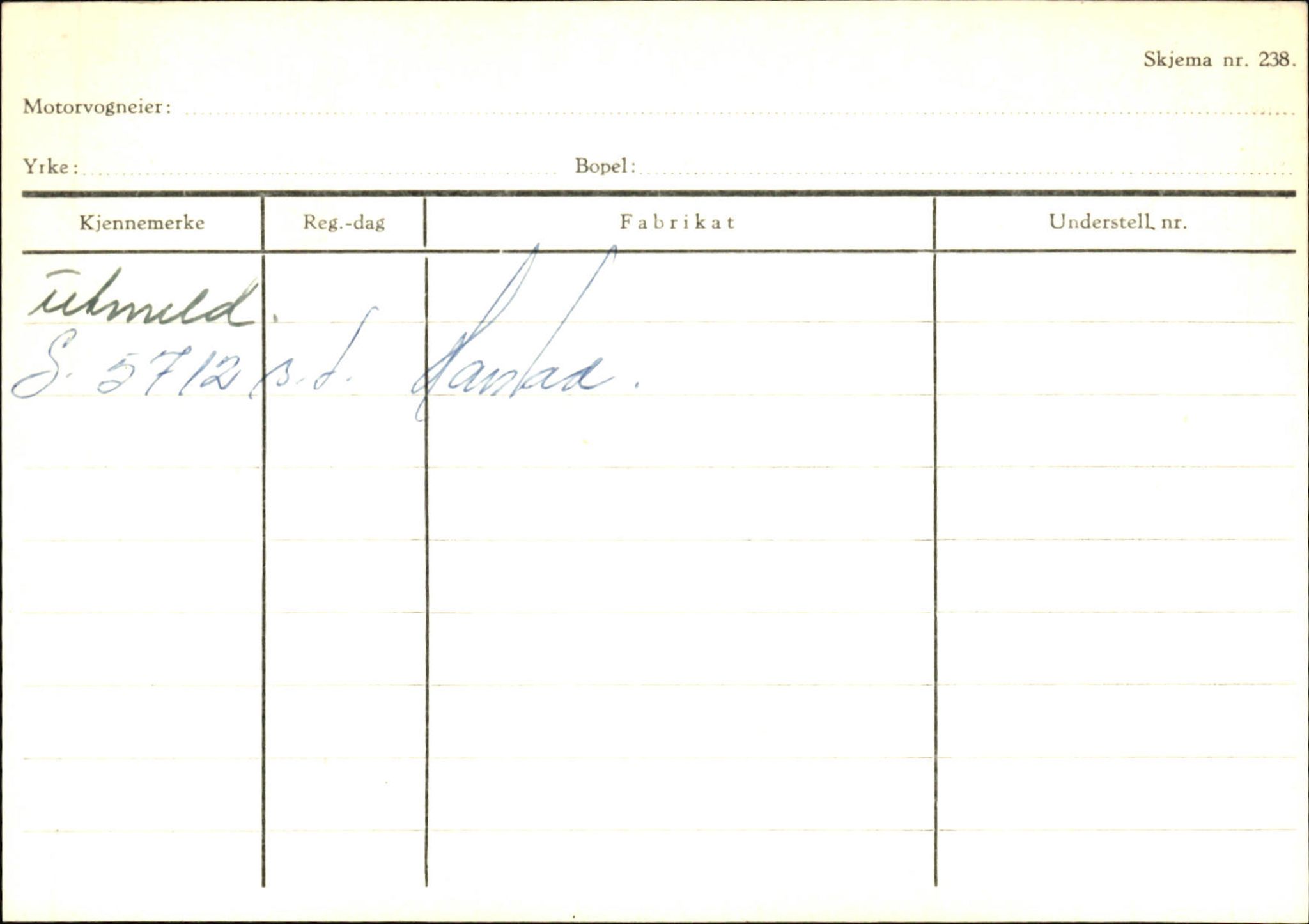 Statens vegvesen, Sogn og Fjordane vegkontor, SAB/A-5301/4/F/L0124: Eigarregister Sogndal A-U, 1945-1975, p. 533