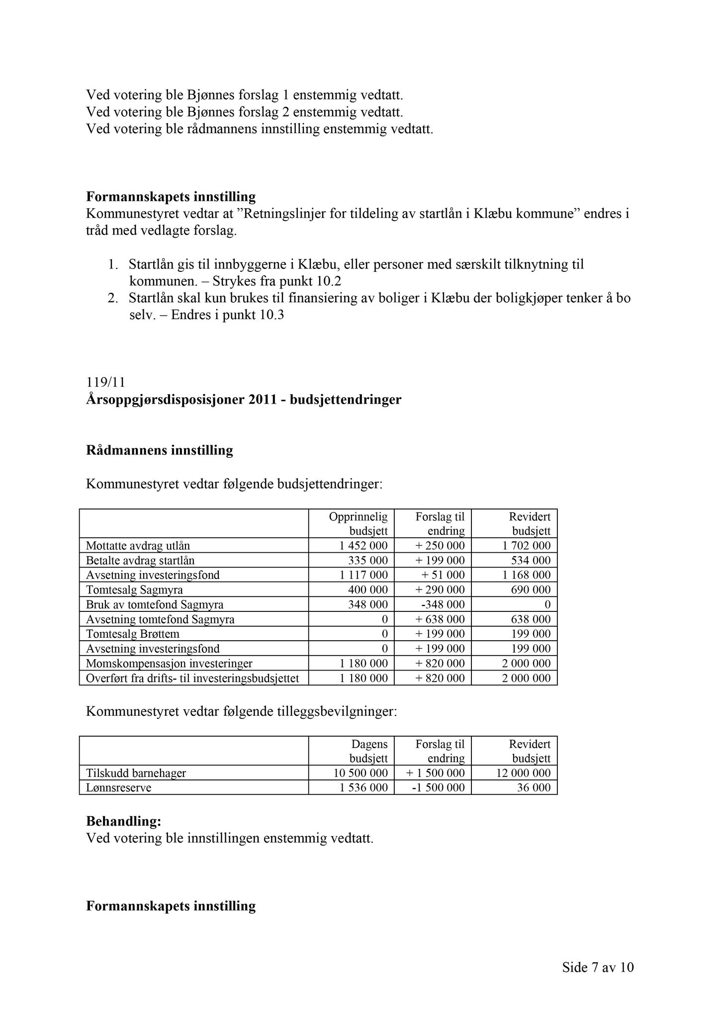 Klæbu Kommune, TRKO/KK/02-FS/L004: Formannsskapet - Møtedokumenter, 2011, p. 3233