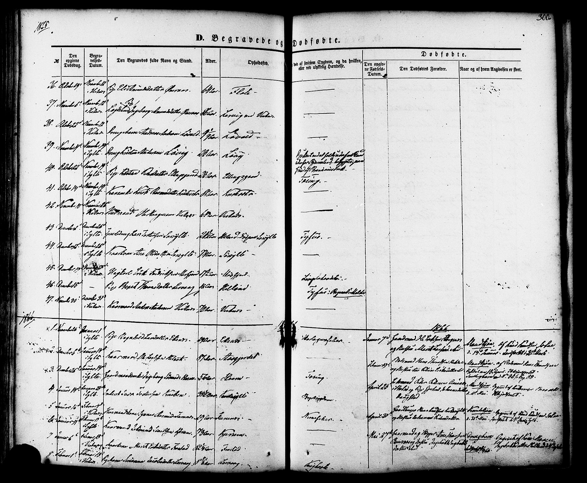 Ministerialprotokoller, klokkerbøker og fødselsregistre - Møre og Romsdal, AV/SAT-A-1454/539/L0529: Parish register (official) no. 539A02, 1848-1872, p. 300