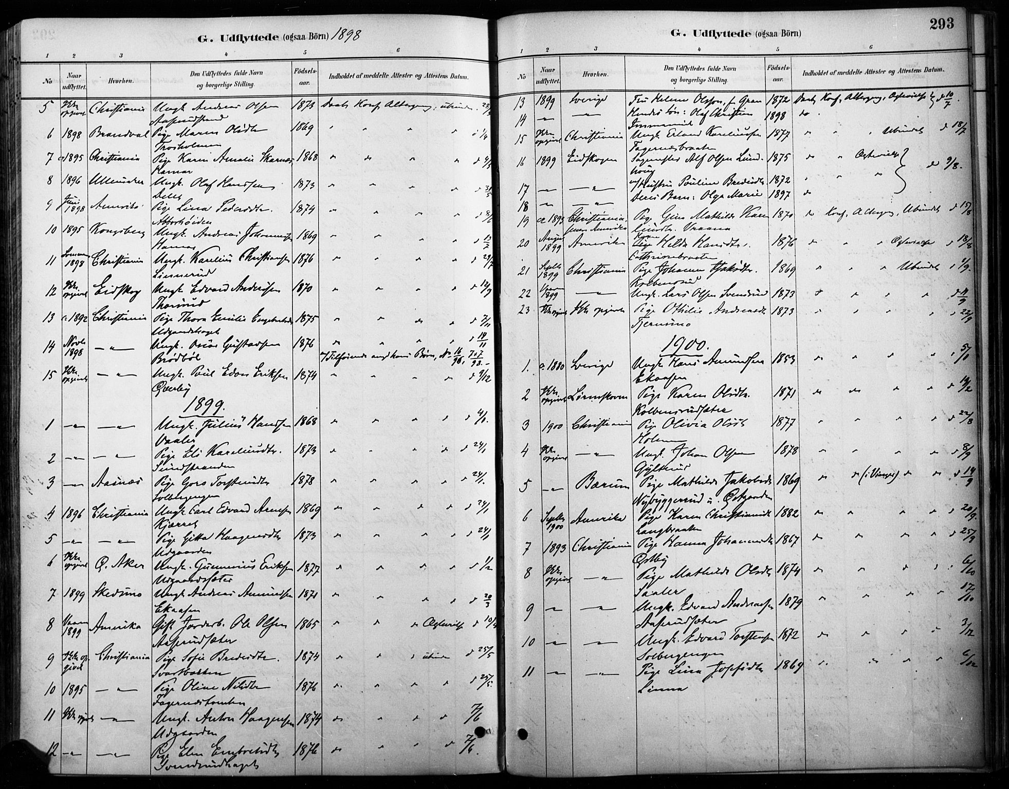 Vinger prestekontor, SAH/PREST-024/H/Ha/Haa/L0015: Parish register (official) no. 15, 1881-1900, p. 293