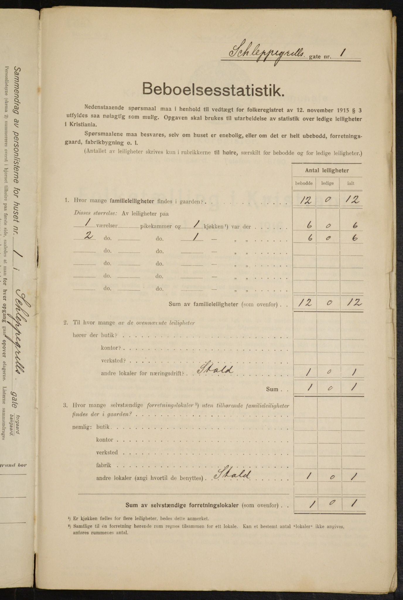 OBA, Municipal Census 1916 for Kristiania, 1916, p. 91756