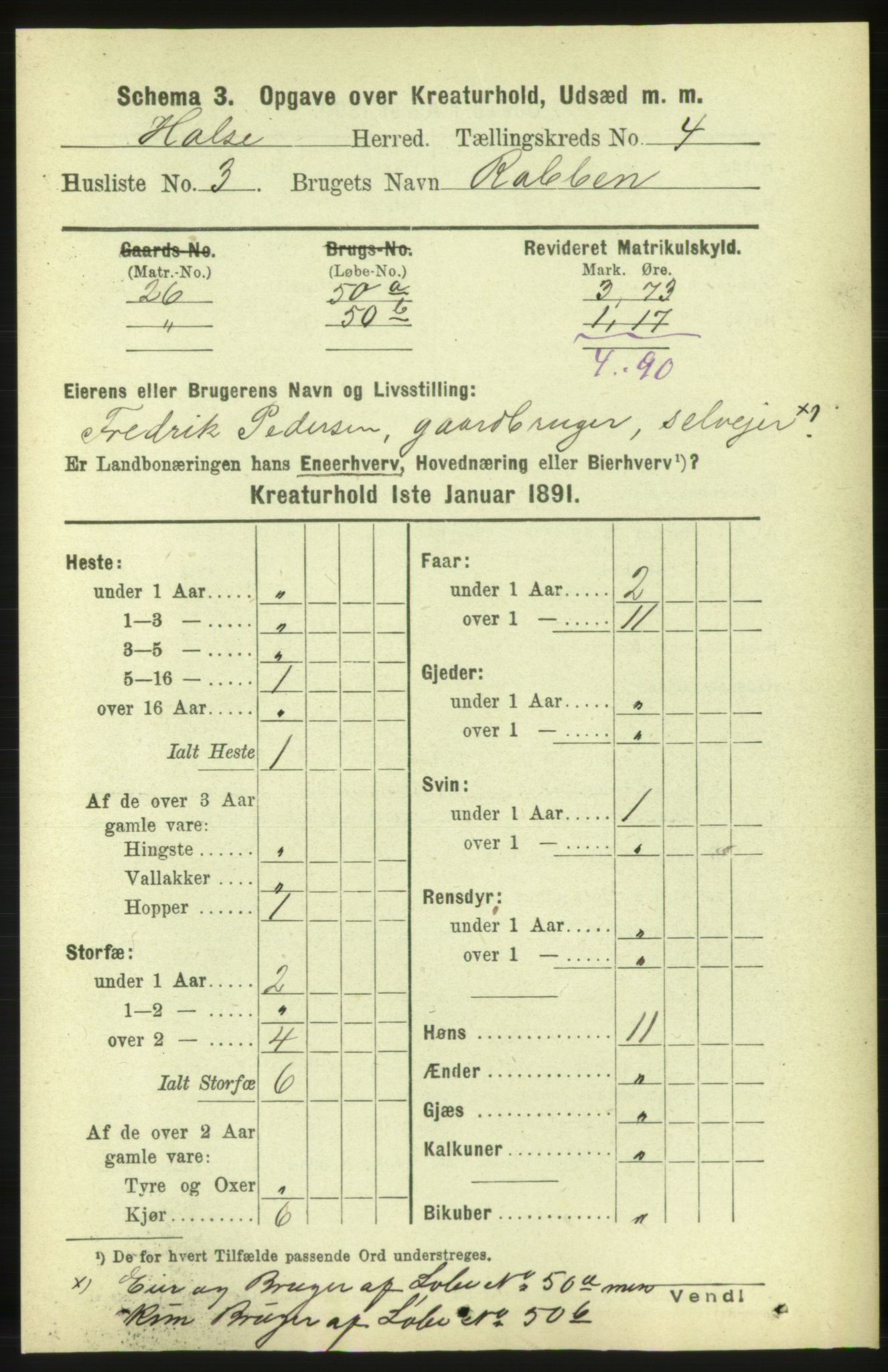 RA, 1891 census for 1571 Halsa, 1891, p. 2086