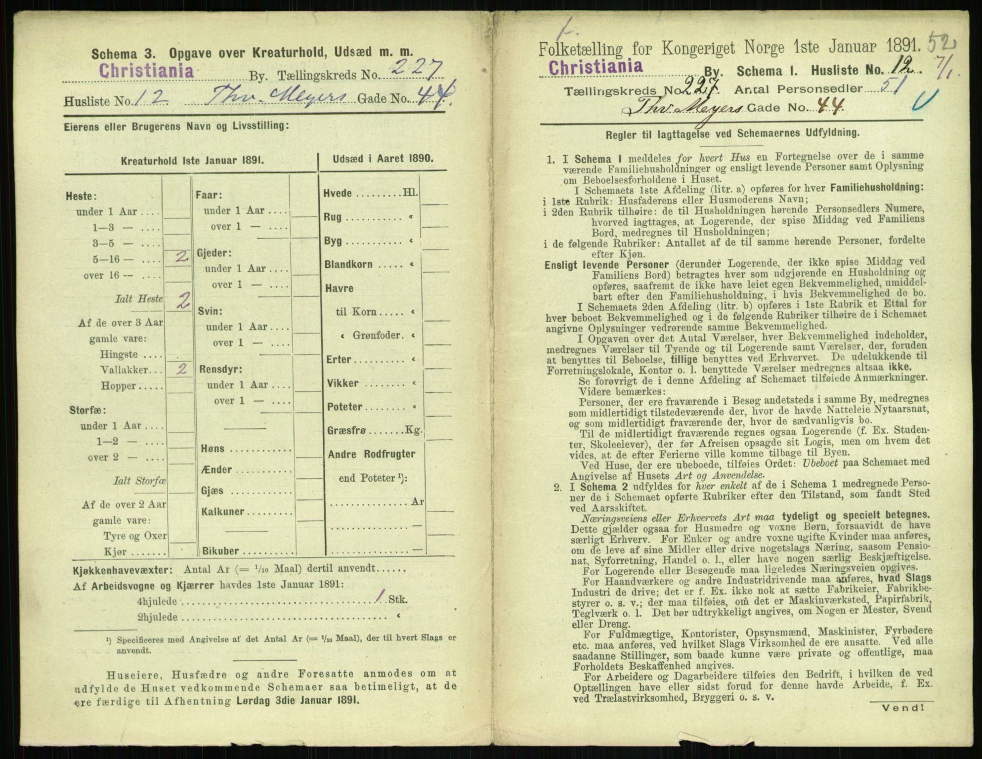 RA, 1891 census for 0301 Kristiania, 1891, p. 138497