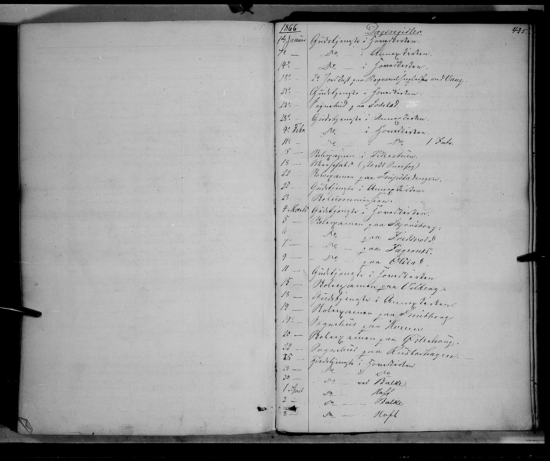 Østre Toten prestekontor, SAH/PREST-104/H/Ha/Haa/L0005: Parish register (official) no. 5, 1866-1877, p. 435