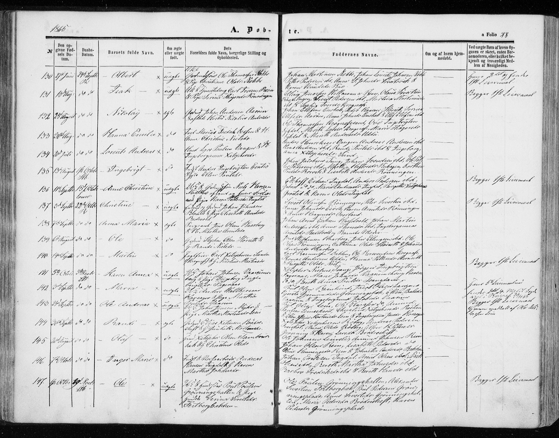 Ministerialprotokoller, klokkerbøker og fødselsregistre - Sør-Trøndelag, SAT/A-1456/646/L0612: Parish register (official) no. 646A10, 1858-1869, p. 88