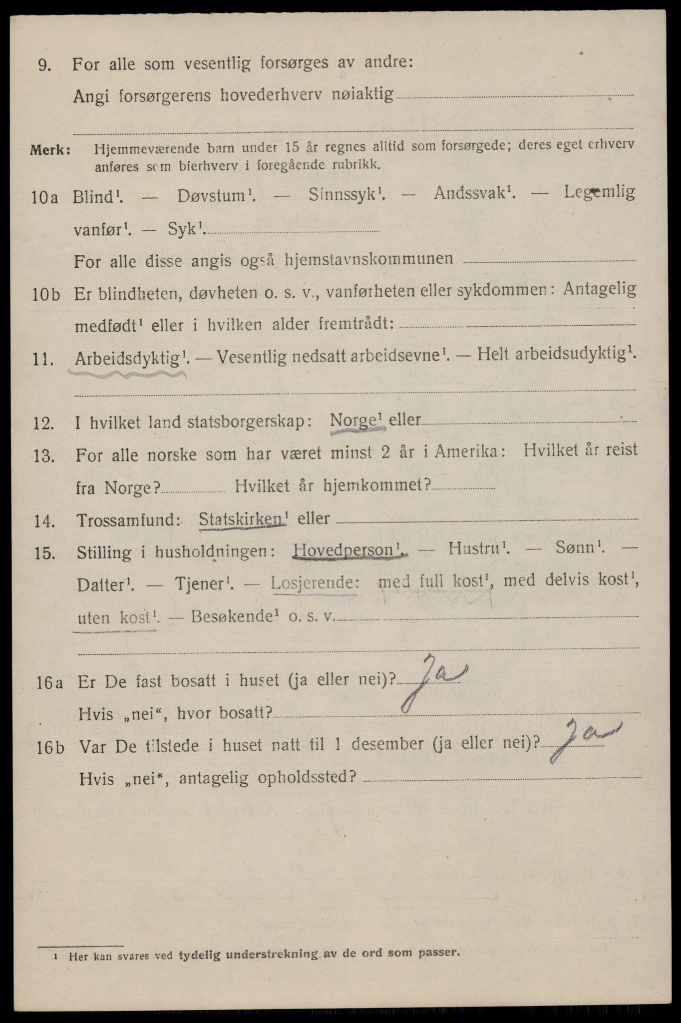 SAST, 1920 census for Sandnes, 1920, p. 5801