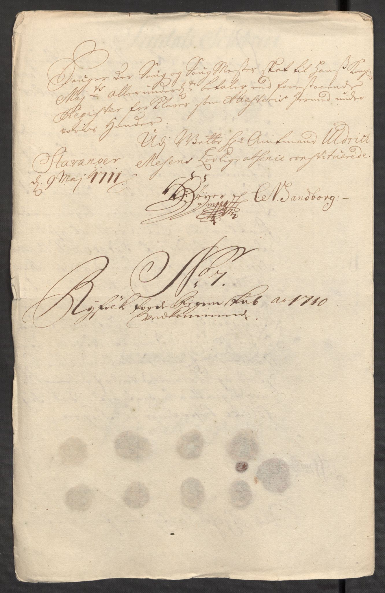 Rentekammeret inntil 1814, Reviderte regnskaper, Fogderegnskap, RA/EA-4092/R47/L2862: Fogderegnskap Ryfylke, 1710, p. 49