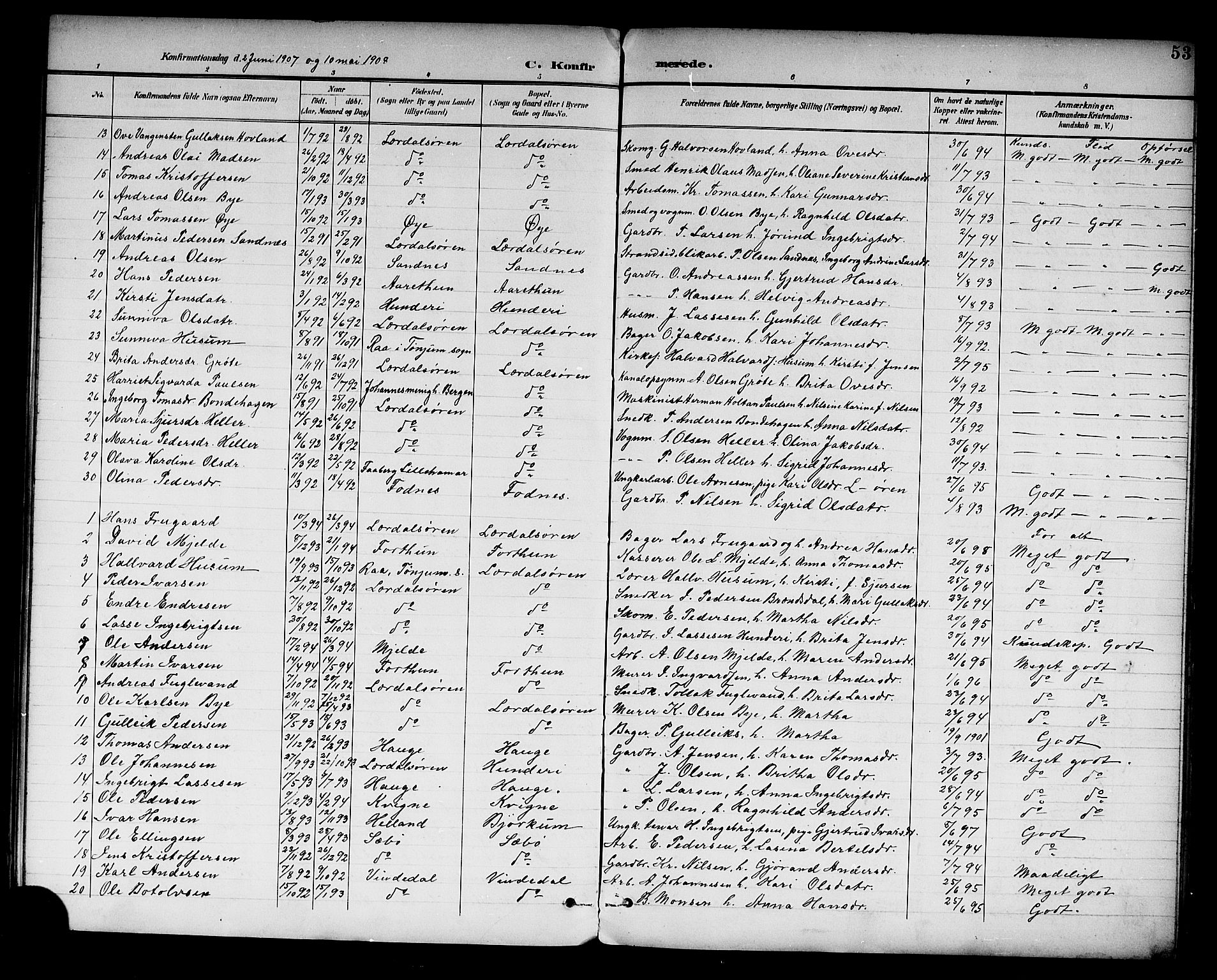 Lærdal sokneprestembete, AV/SAB-A-81201: Parish register (copy) no. C 1, 1897-1925, p. 53