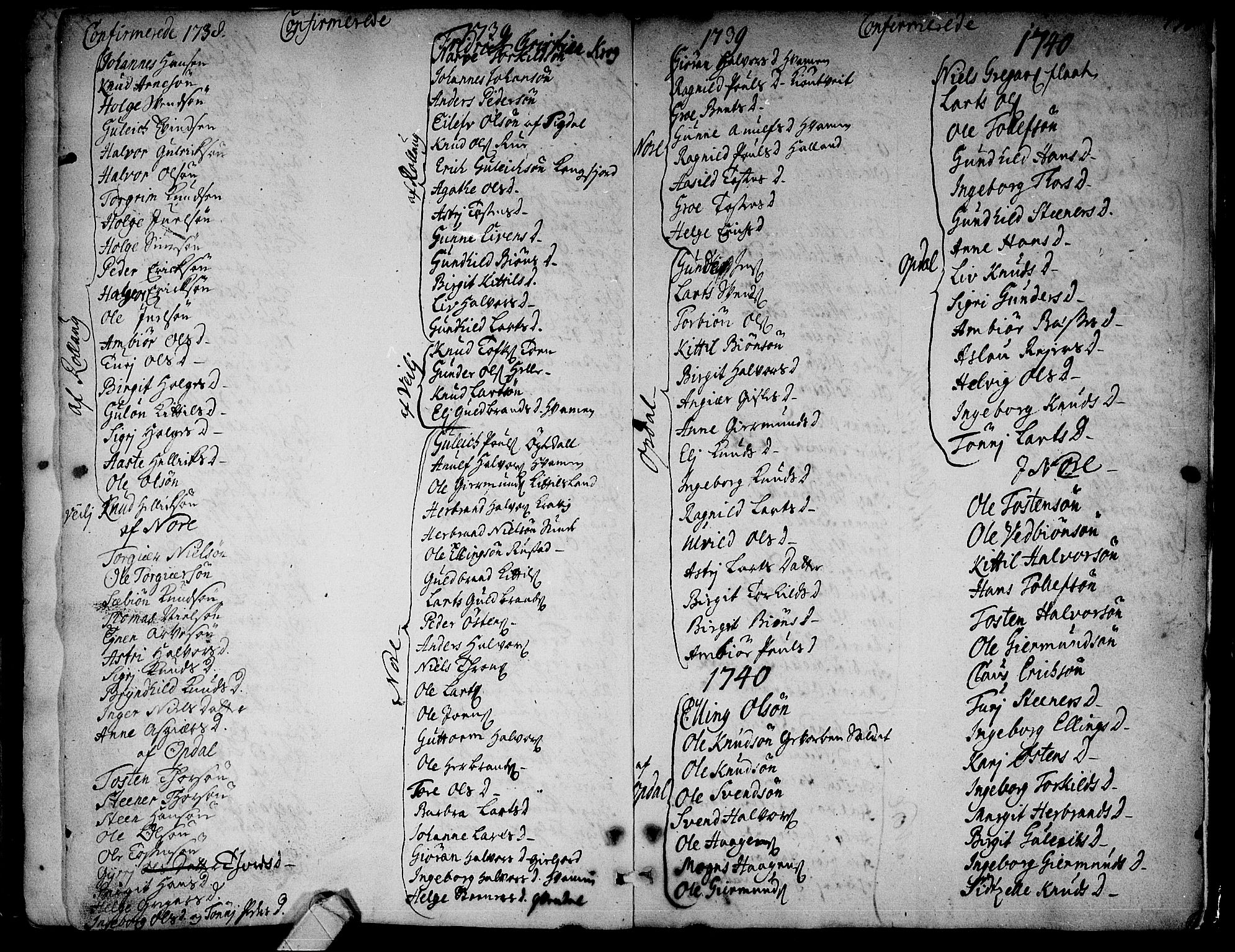 Rollag kirkebøker, SAKO/A-240/F/Fa/L0002: Parish register (official) no. I 2, 1714-1742, p. 178