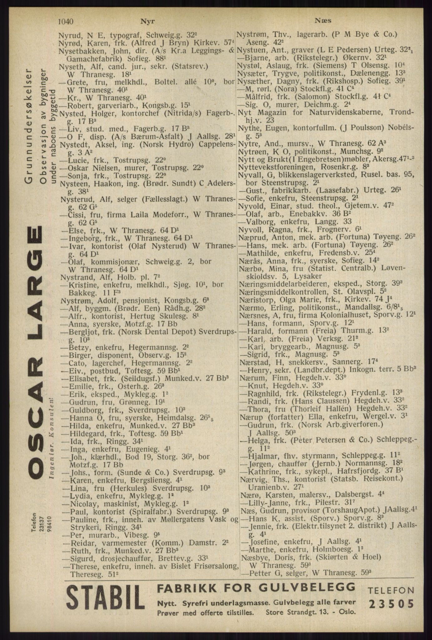 Kristiania/Oslo adressebok, PUBL/-, 1934, p. 1040