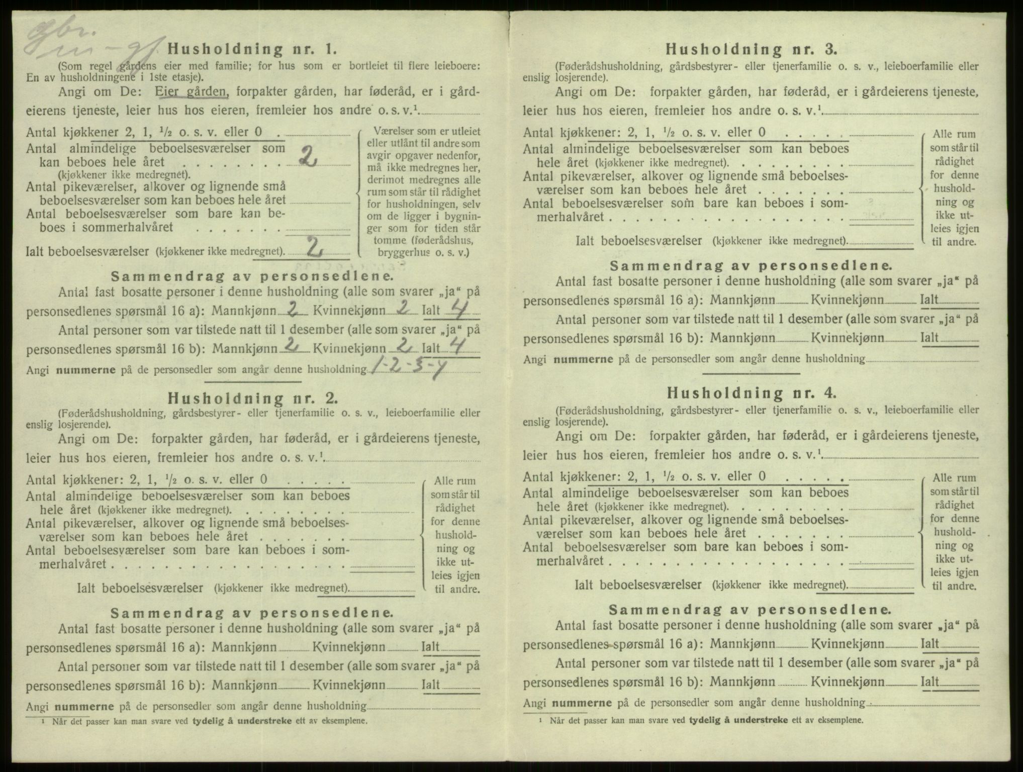 SAB, 1920 census for Davik, 1920, p. 539