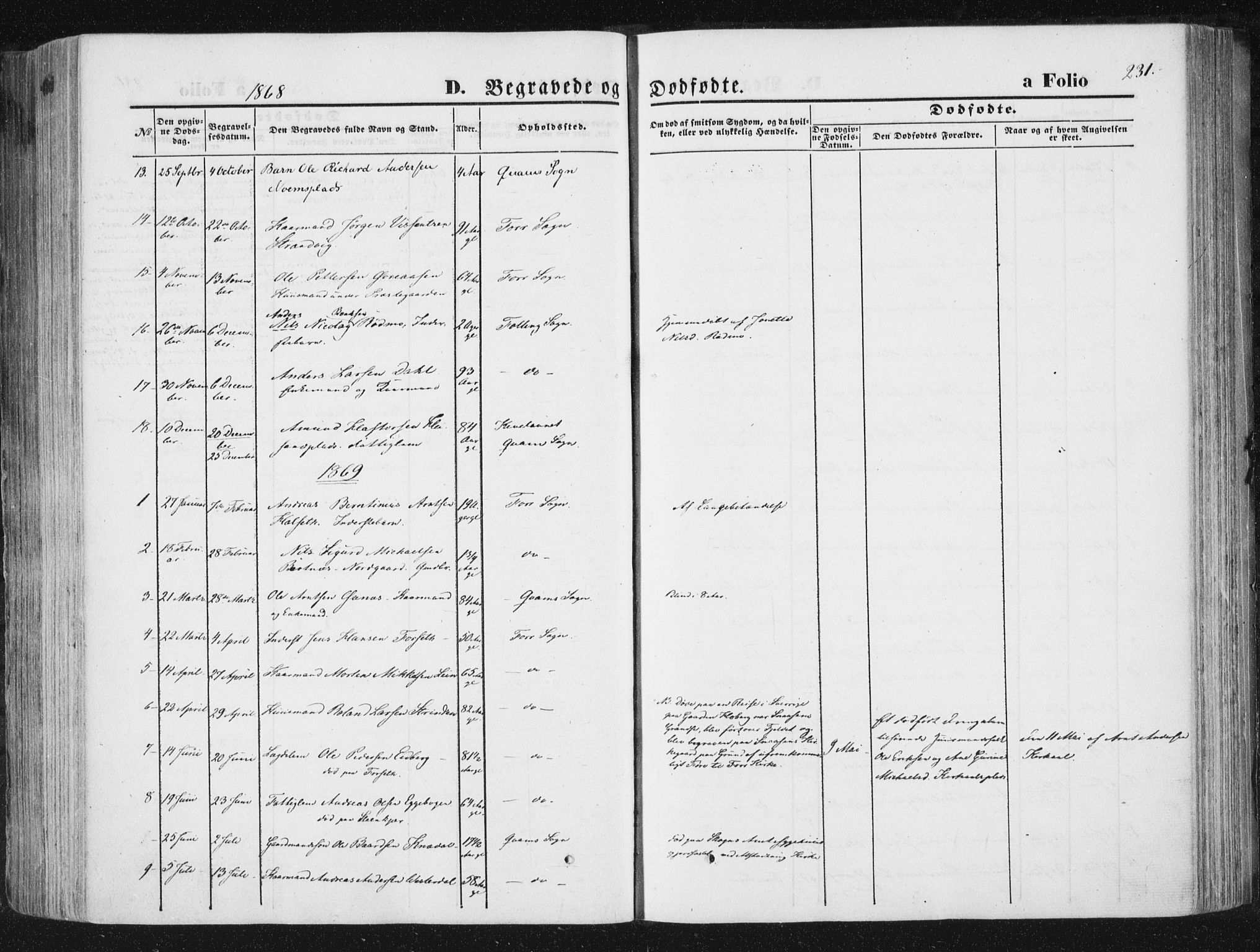 Ministerialprotokoller, klokkerbøker og fødselsregistre - Nord-Trøndelag, SAT/A-1458/746/L0447: Parish register (official) no. 746A06, 1860-1877, p. 231
