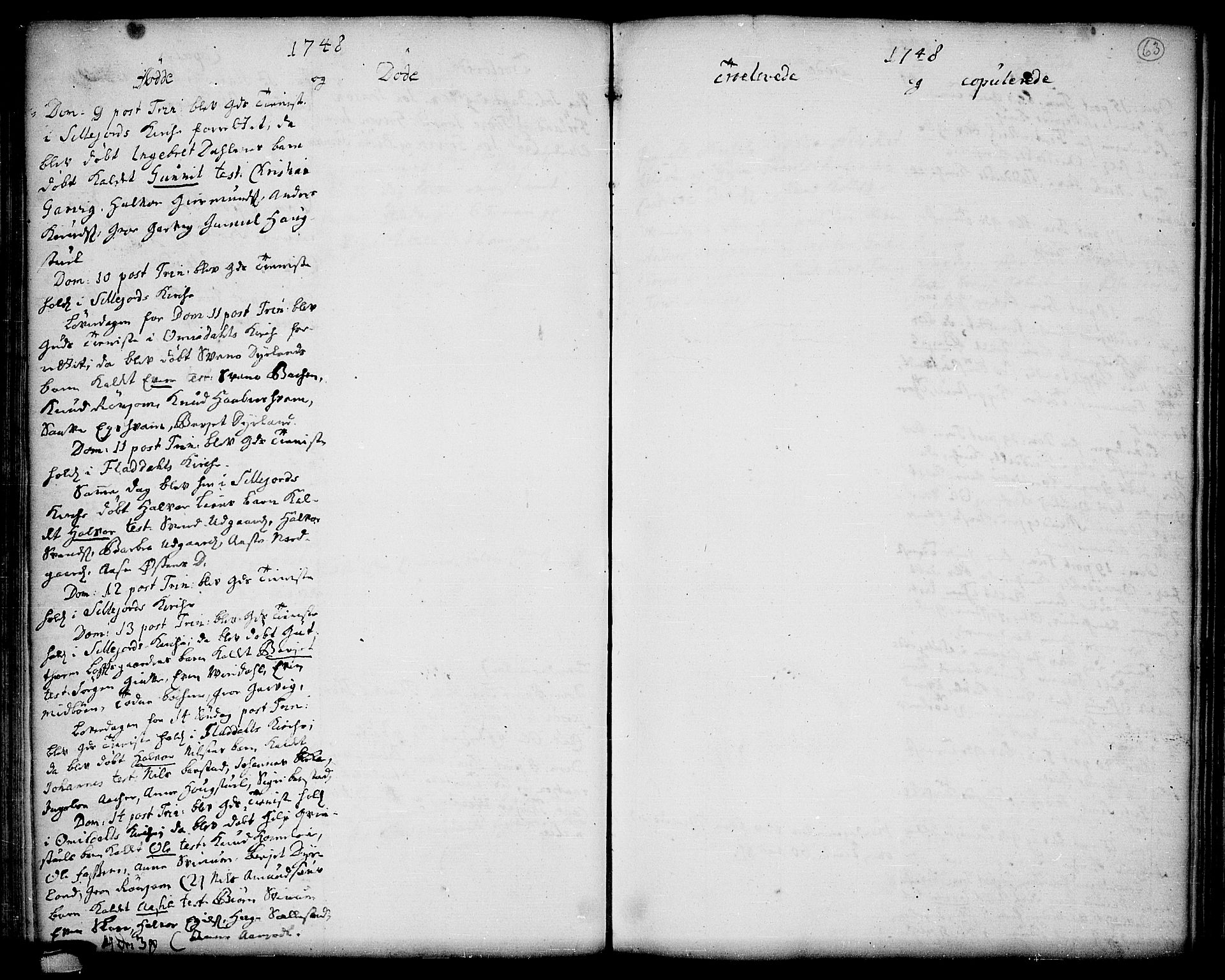 Seljord kirkebøker, SAKO/A-20/F/Fa/L0006: Parish register (official) no. I 6, 1744-1755, p. 63