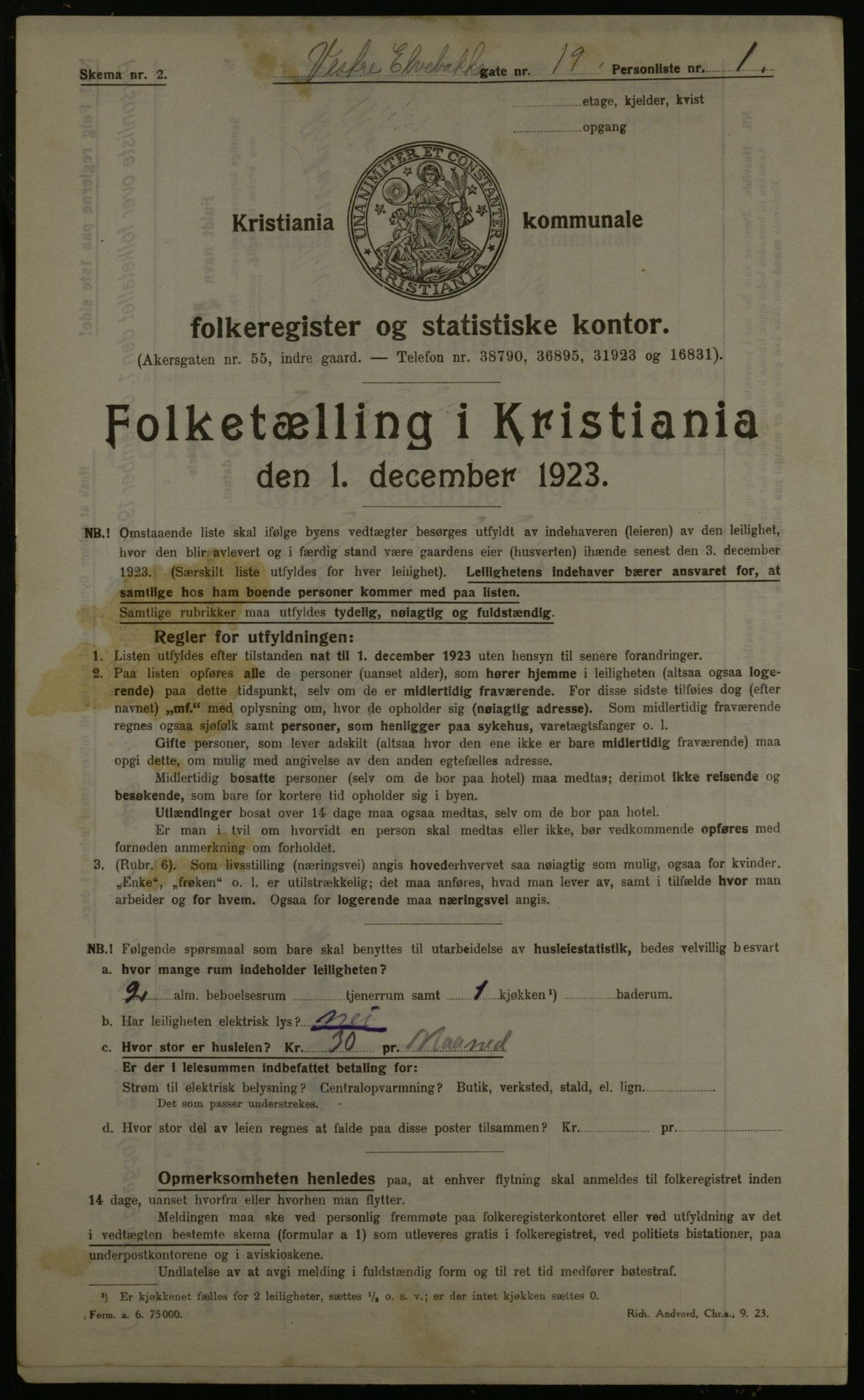 OBA, Municipal Census 1923 for Kristiania, 1923, p. 135380