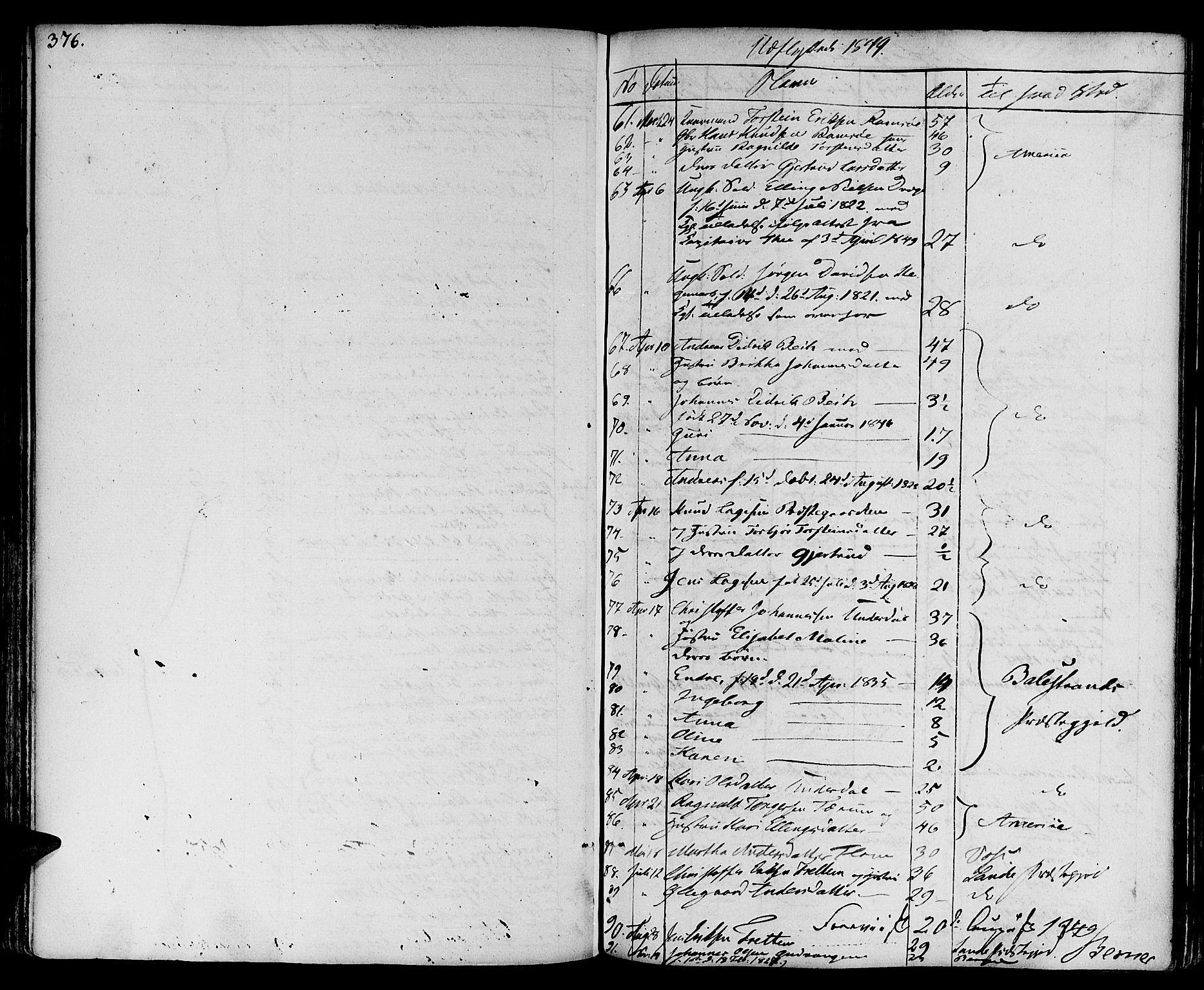 Aurland sokneprestembete, SAB/A-99937/H/Ha/Haa/L0006: Parish register (official) no. A 6, 1821-1859, p. 376