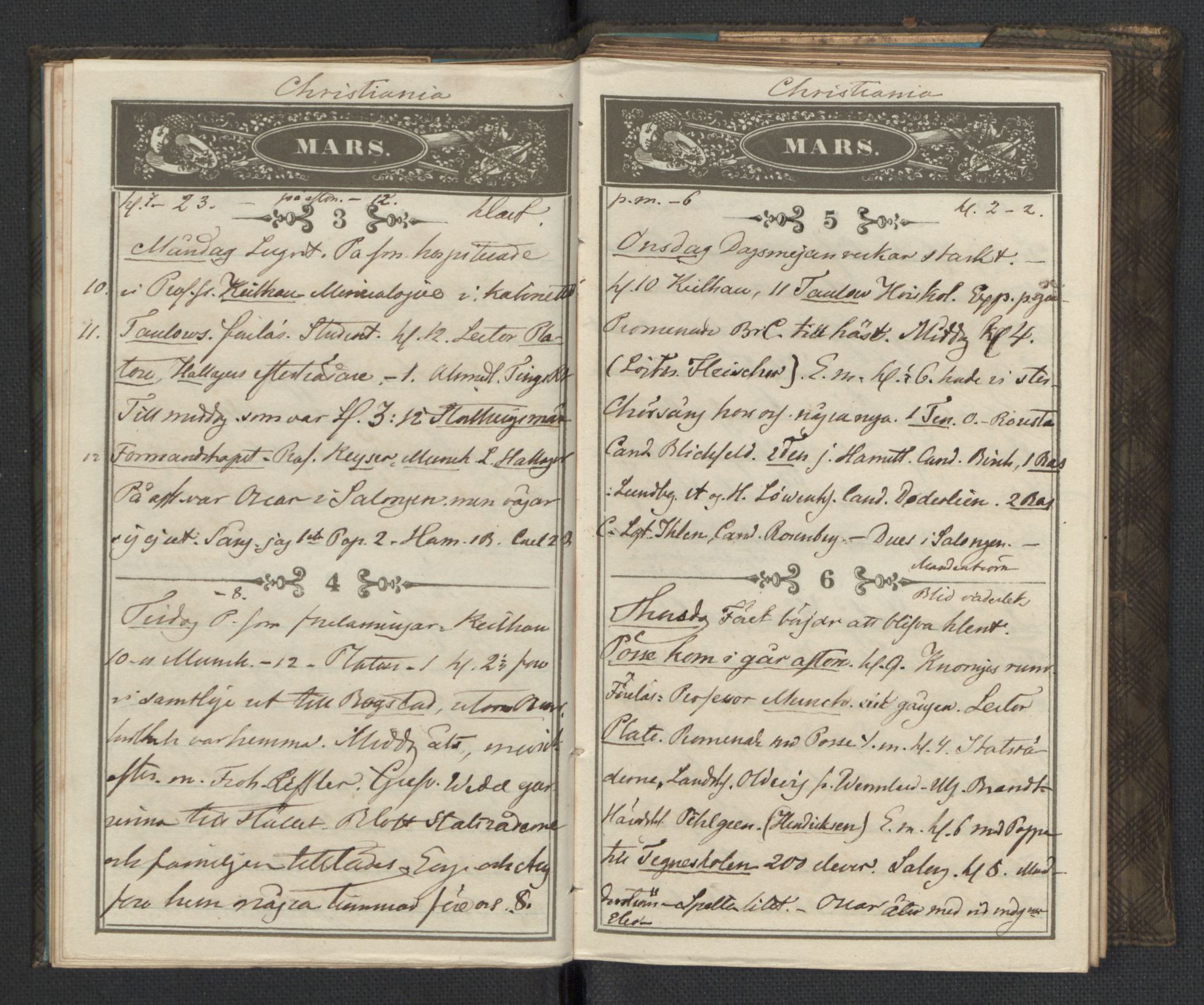 Bernadotte, RA/PA-0318/F/L0001/0002: Privat materiale fra Bernadottefamilien / Dagbok, 1845, p. 23