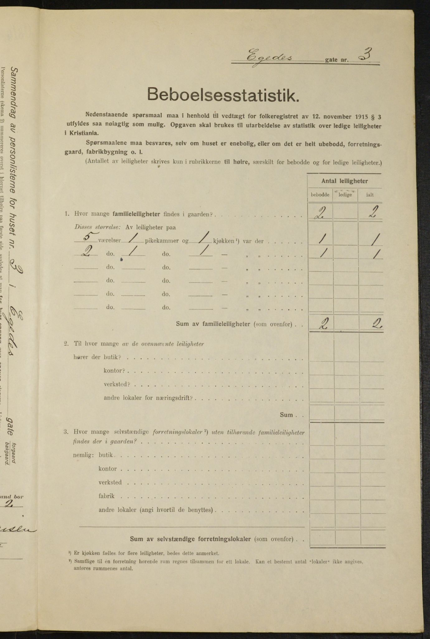 OBA, Municipal Census 1916 for Kristiania, 1916, p. 18961