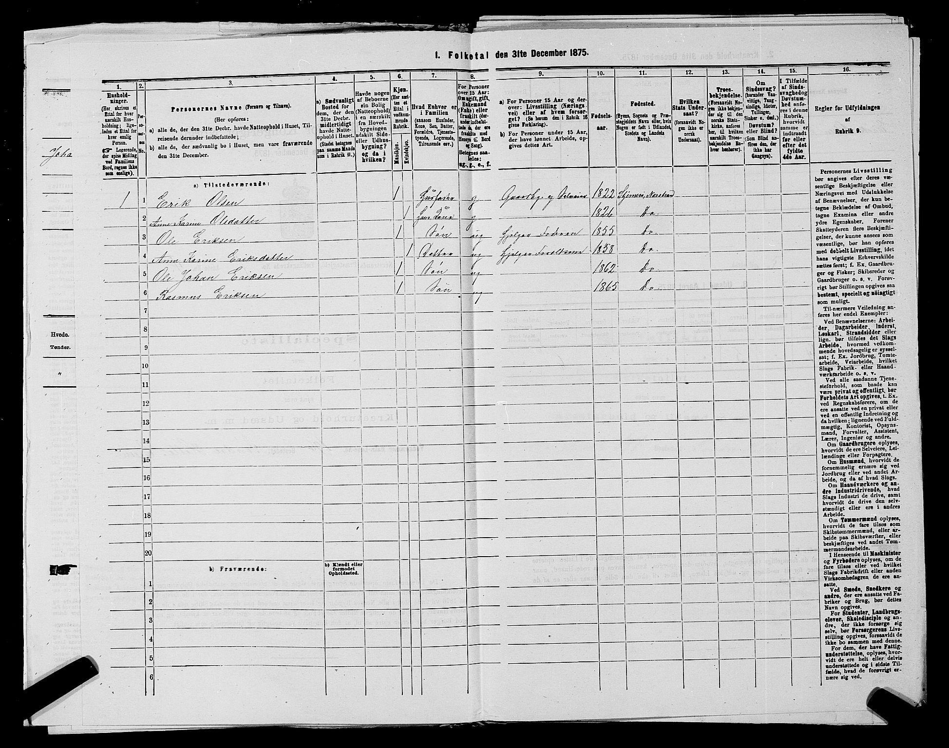 SAST, 1875 census for 1139P Nedstrand, 1875, p. 786