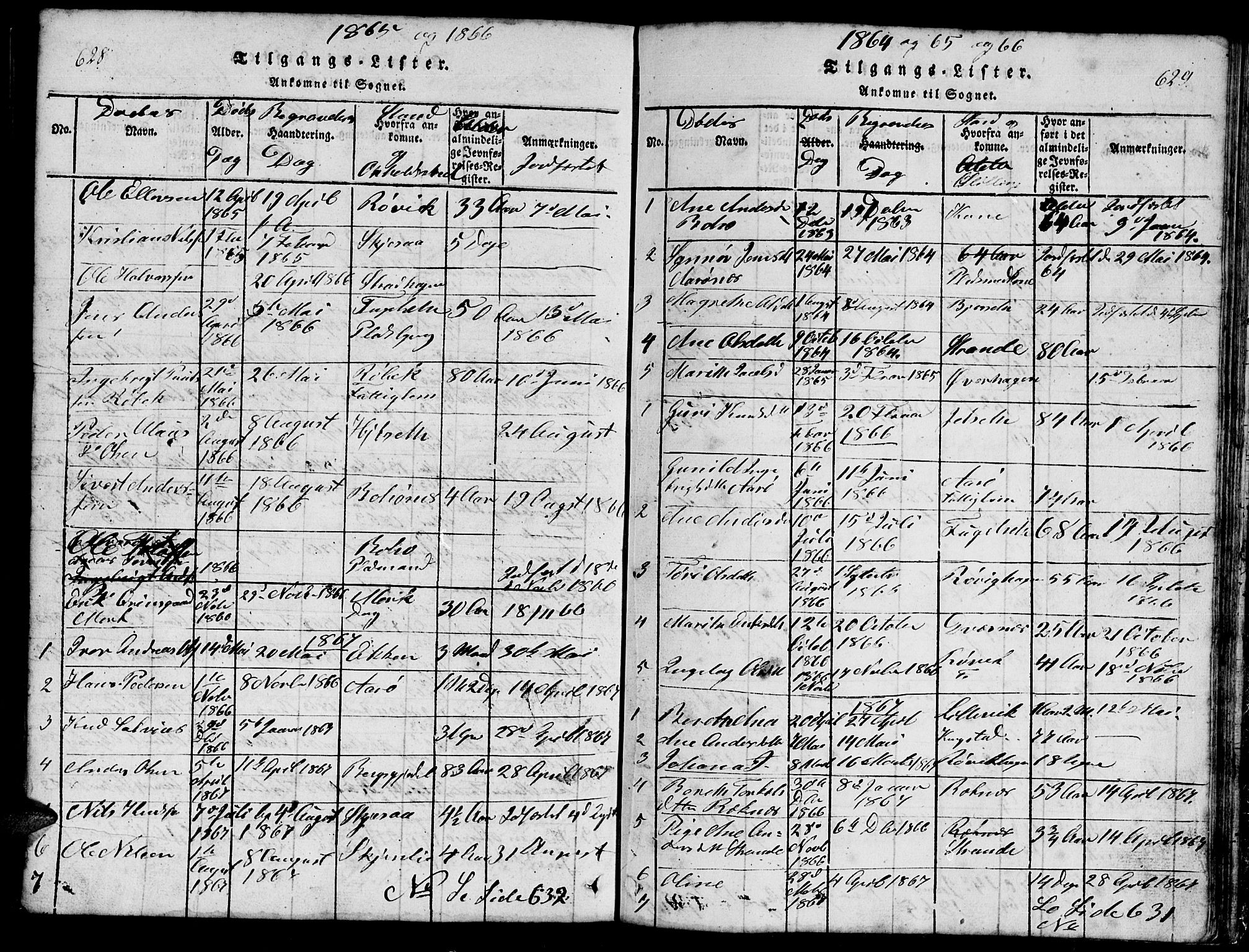 Ministerialprotokoller, klokkerbøker og fødselsregistre - Møre og Romsdal, SAT/A-1454/555/L0665: Parish register (copy) no. 555C01, 1818-1868, p. 628-629