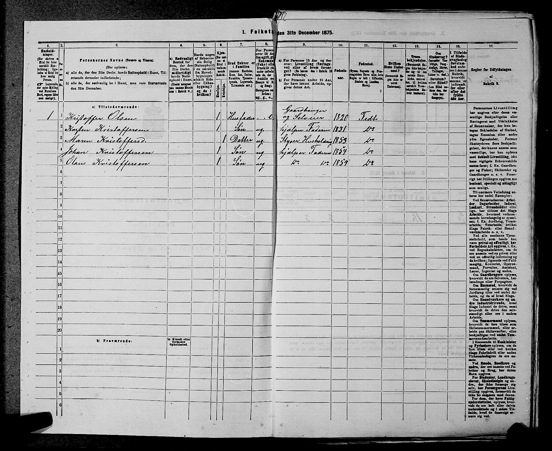 RA, 1875 census for 0231P Skedsmo, 1875, p. 49