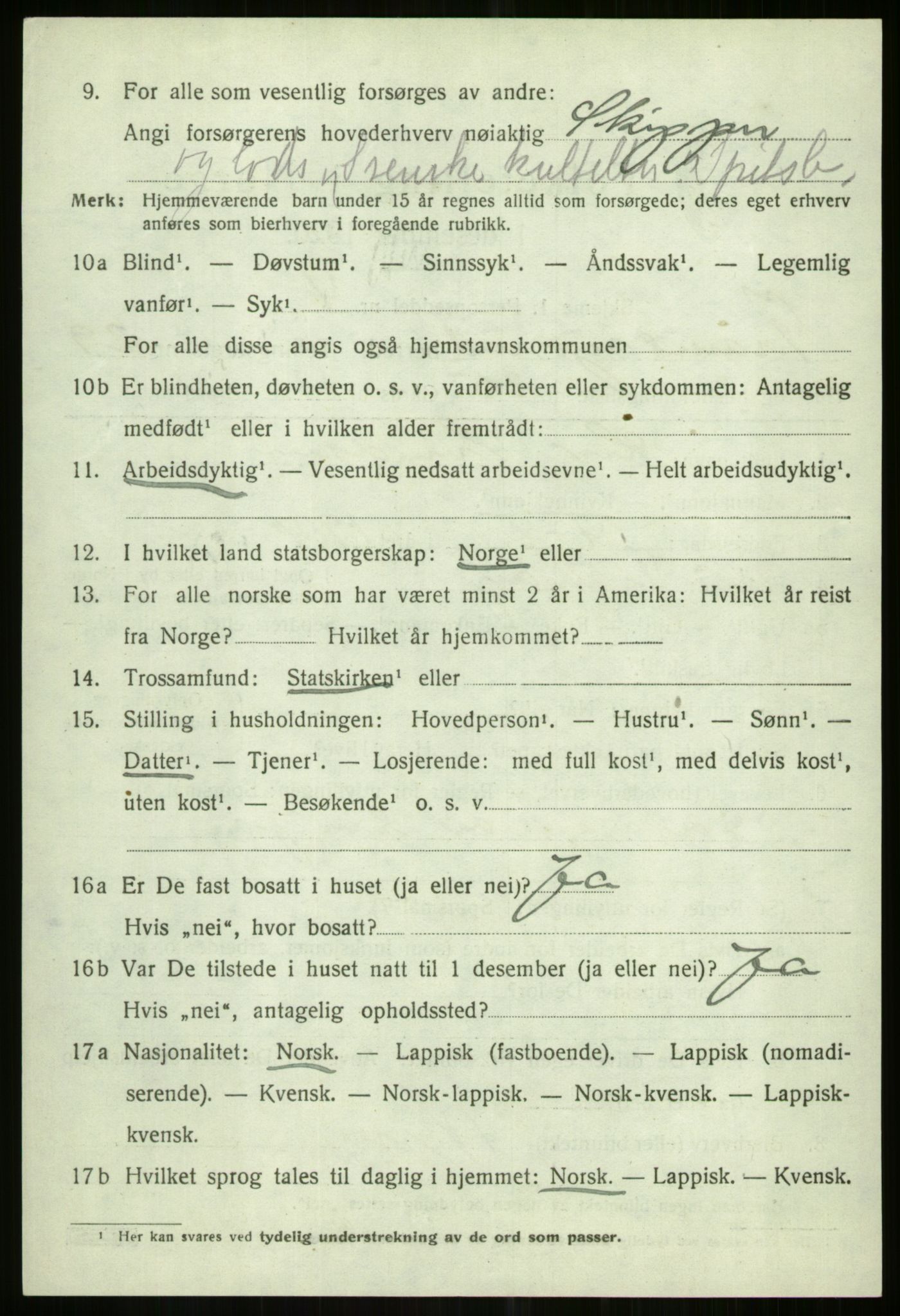 SATØ, 1920 census for Tromsøysund, 1920, p. 13643