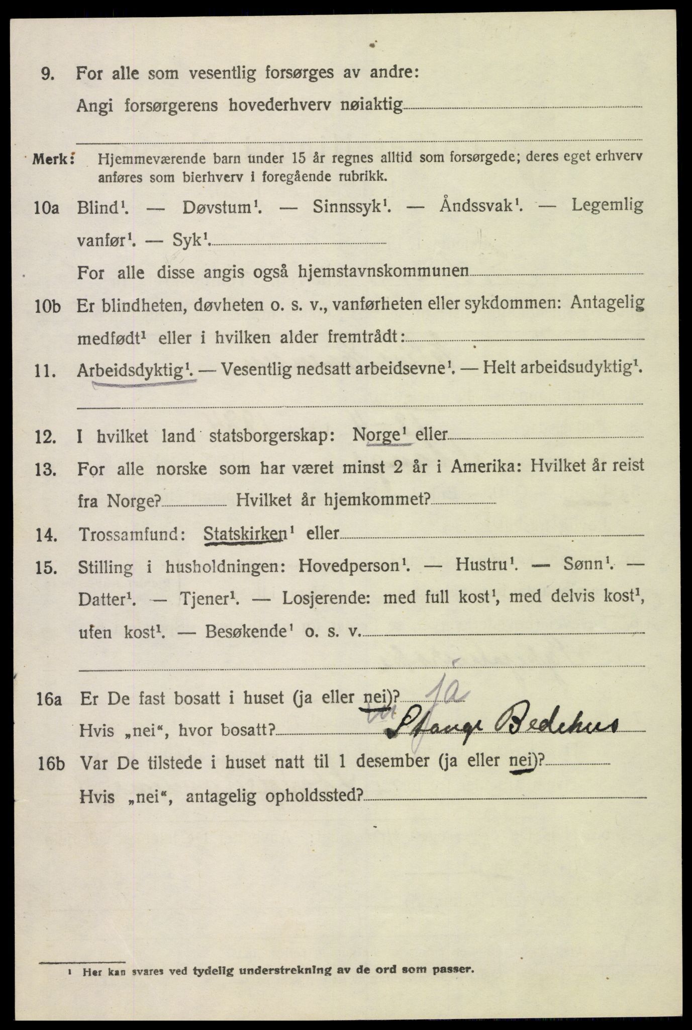 SAH, 1920 census for Stange, 1920, p. 12224