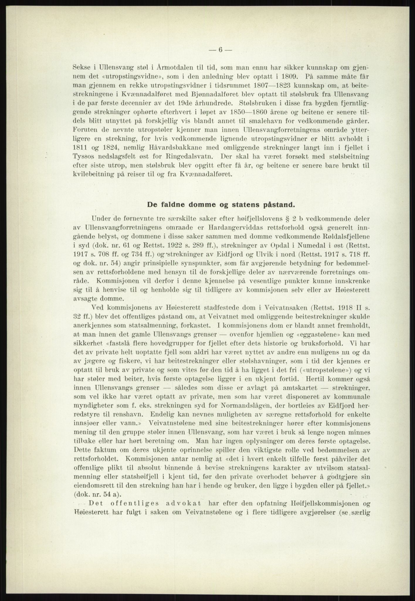 Høyfjellskommisjonen, AV/RA-S-1546/X/Xa/L0001: Nr. 1-33, 1909-1953, p. 612