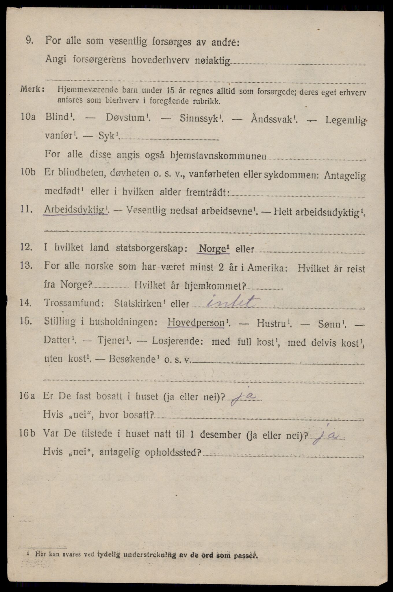 SAST, 1920 census for Eigersund, 1920, p. 5052