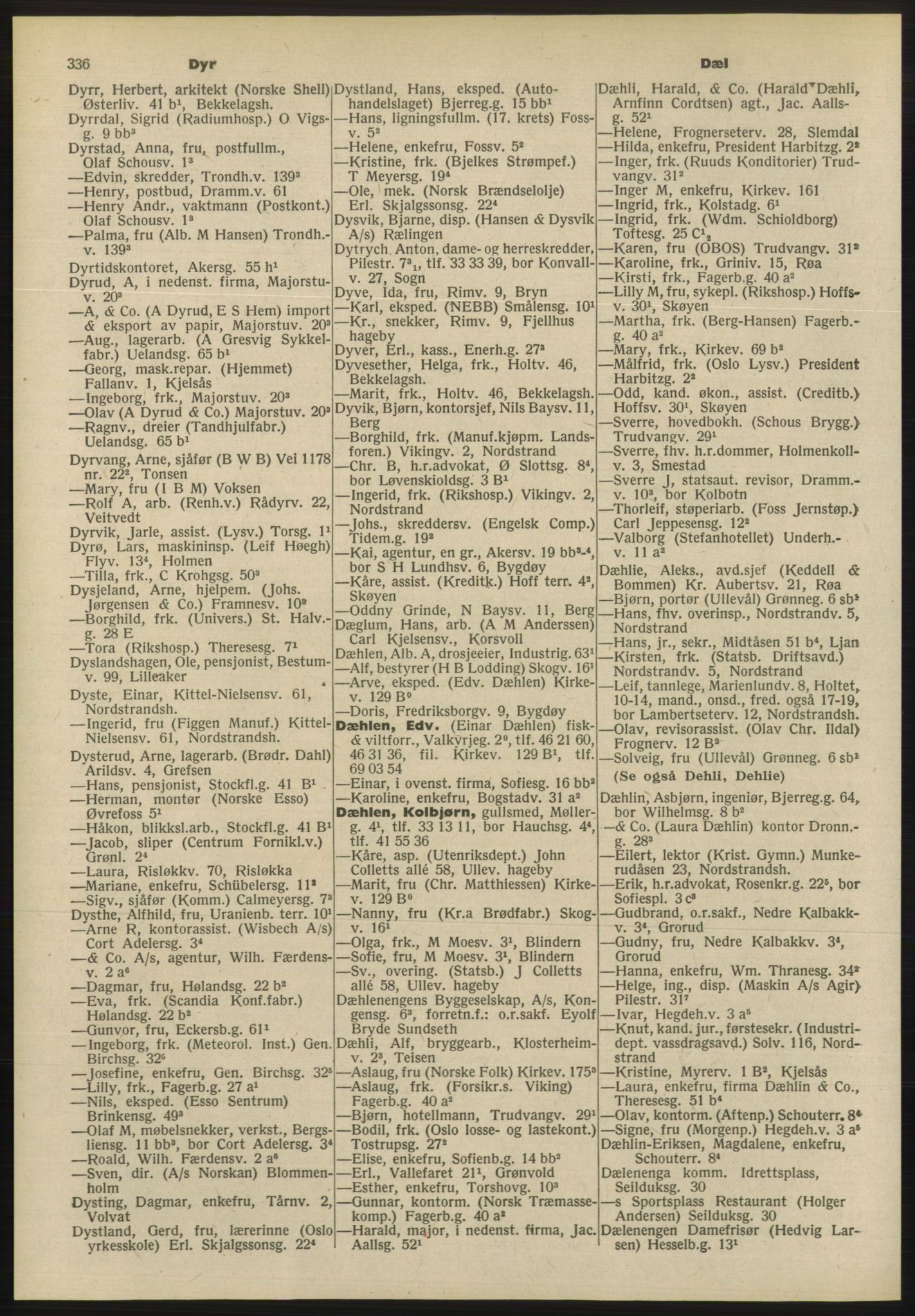 Kristiania/Oslo adressebok, PUBL/-, 1955, p. 336