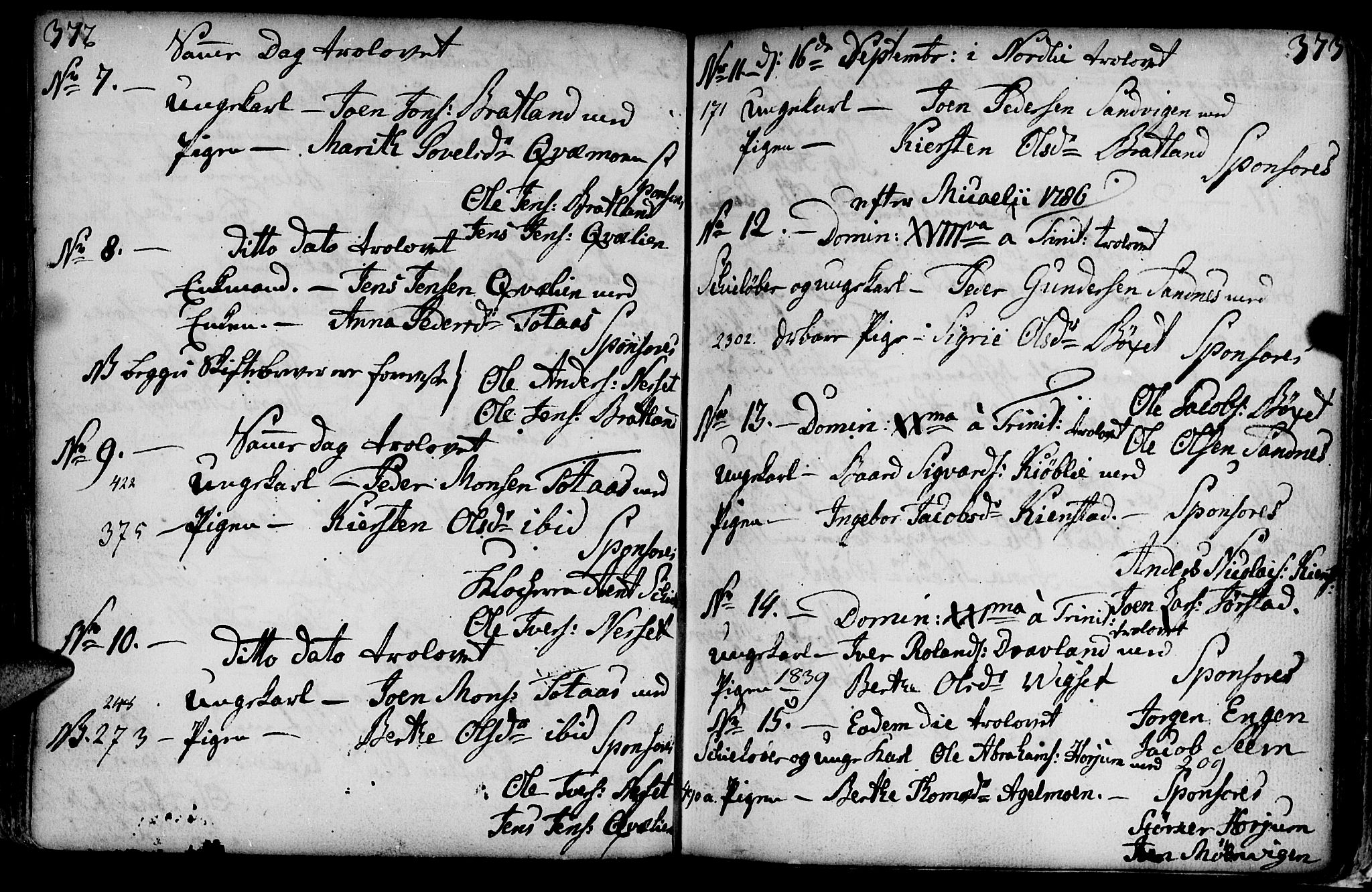 Ministerialprotokoller, klokkerbøker og fødselsregistre - Nord-Trøndelag, SAT/A-1458/749/L0467: Parish register (official) no. 749A01, 1733-1787, p. 372-373